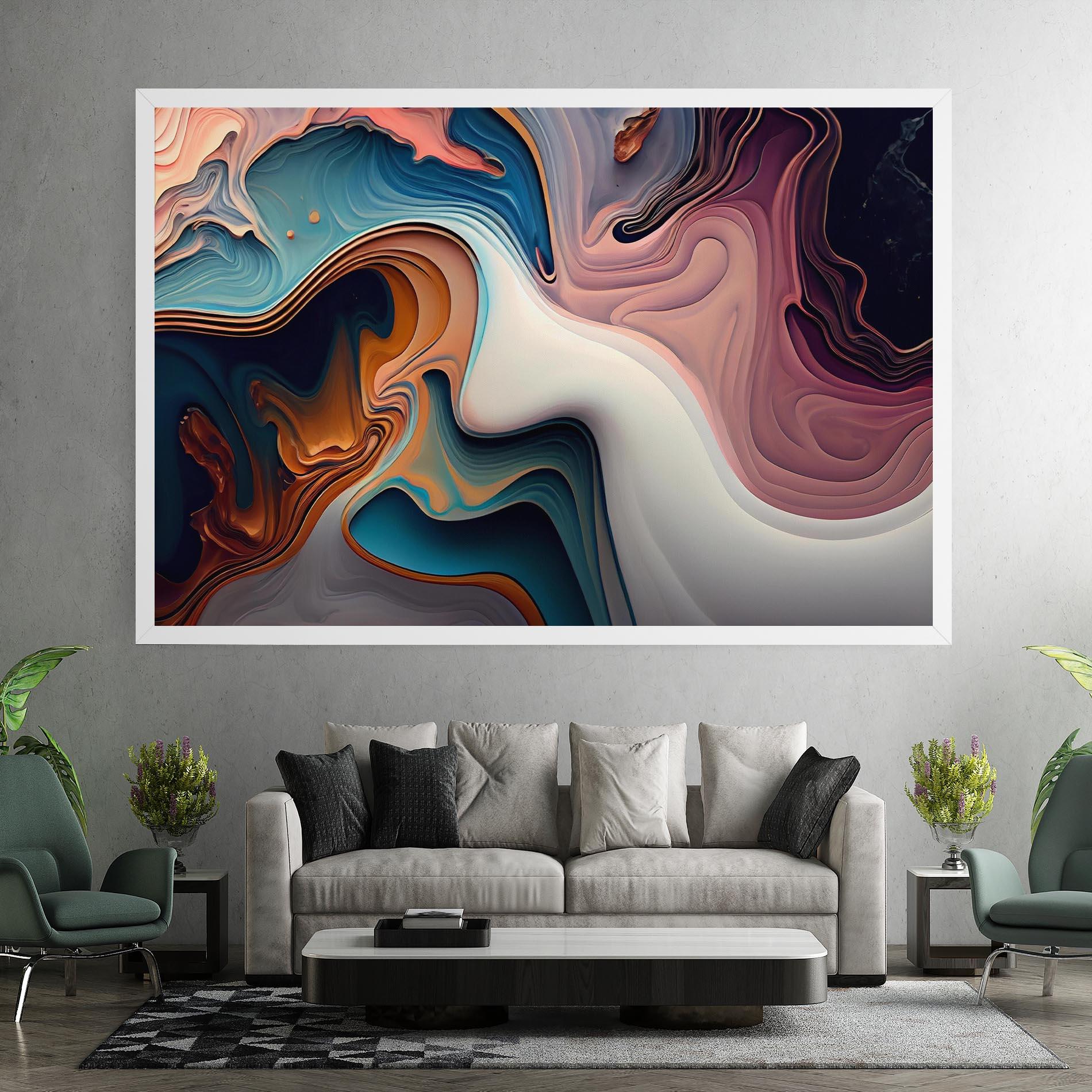 Картина на платно Mixed Colors Marble mockup 7