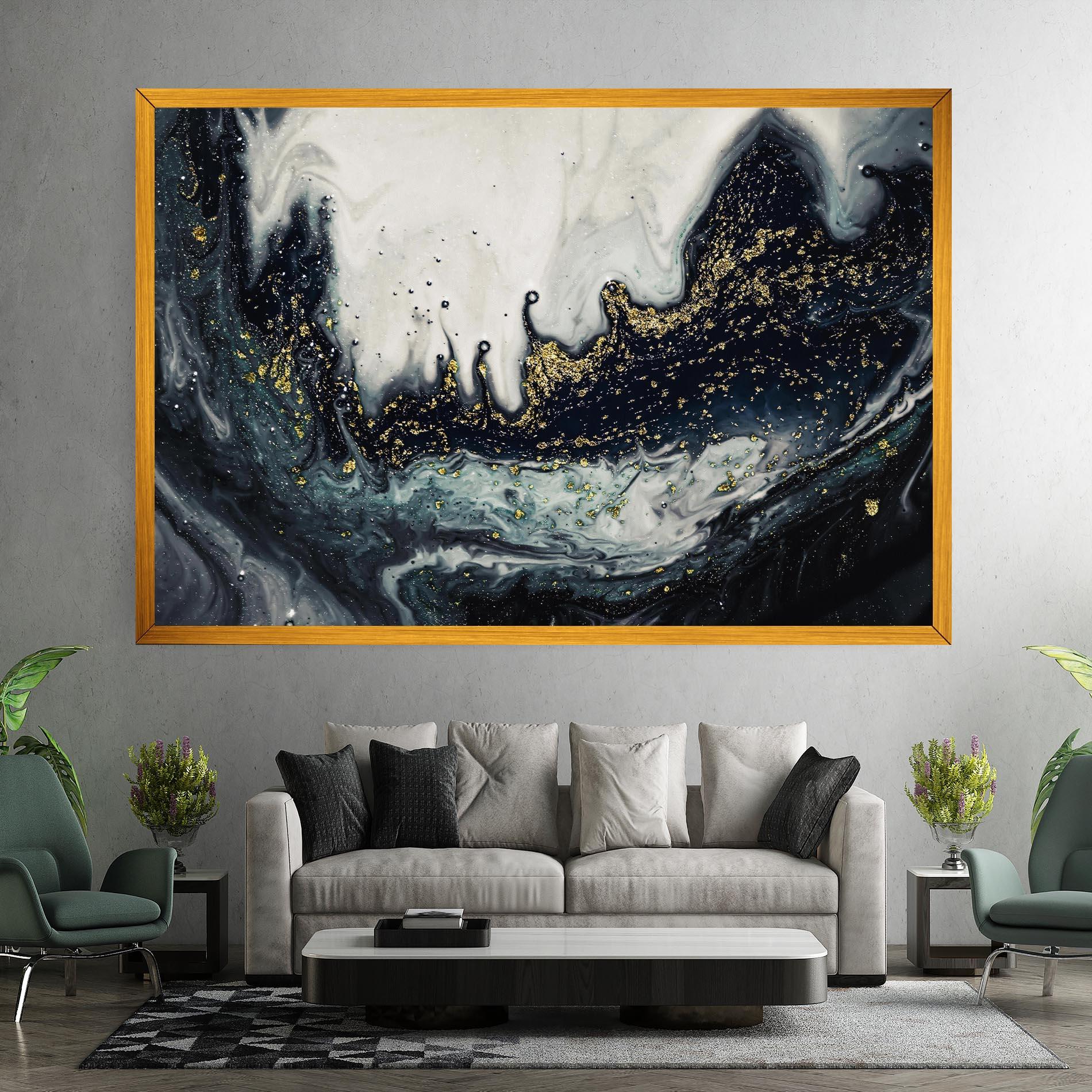 Картина на платно Abstract Black mockup 7