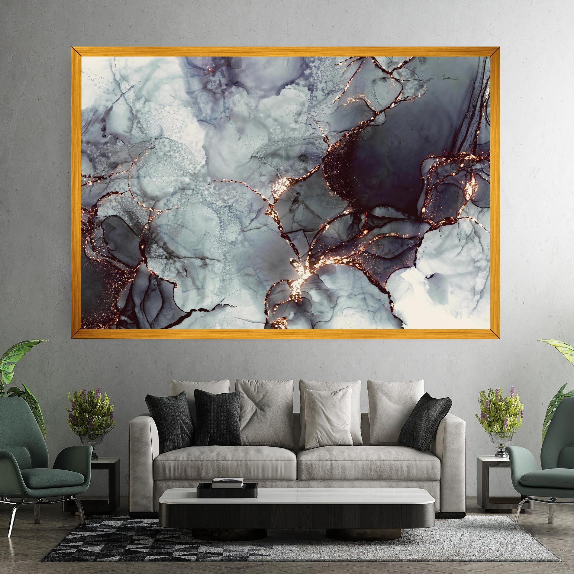 Картина на платно Abstract Gold Path mockup 7