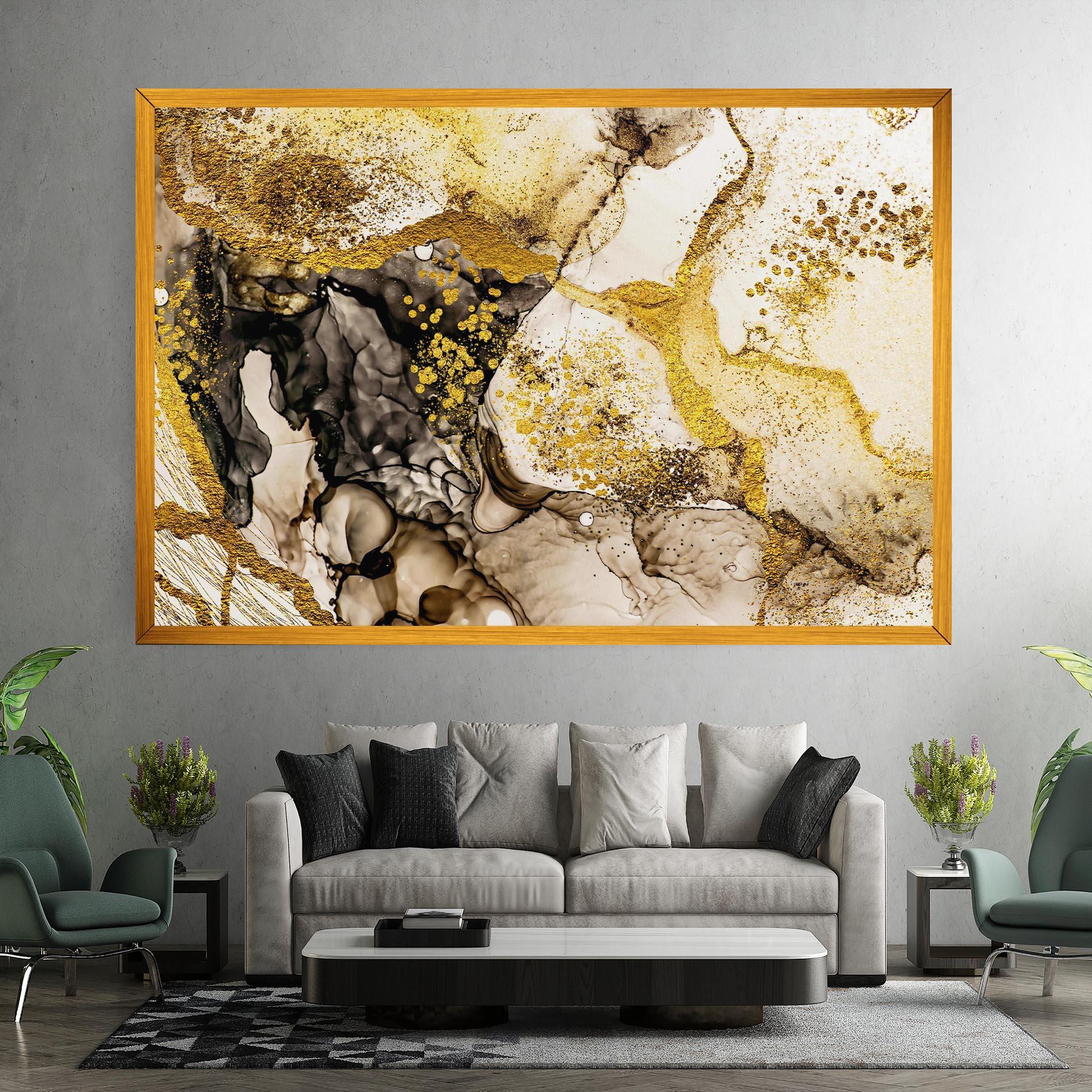 Картина на платно Golden Sand mockup 7