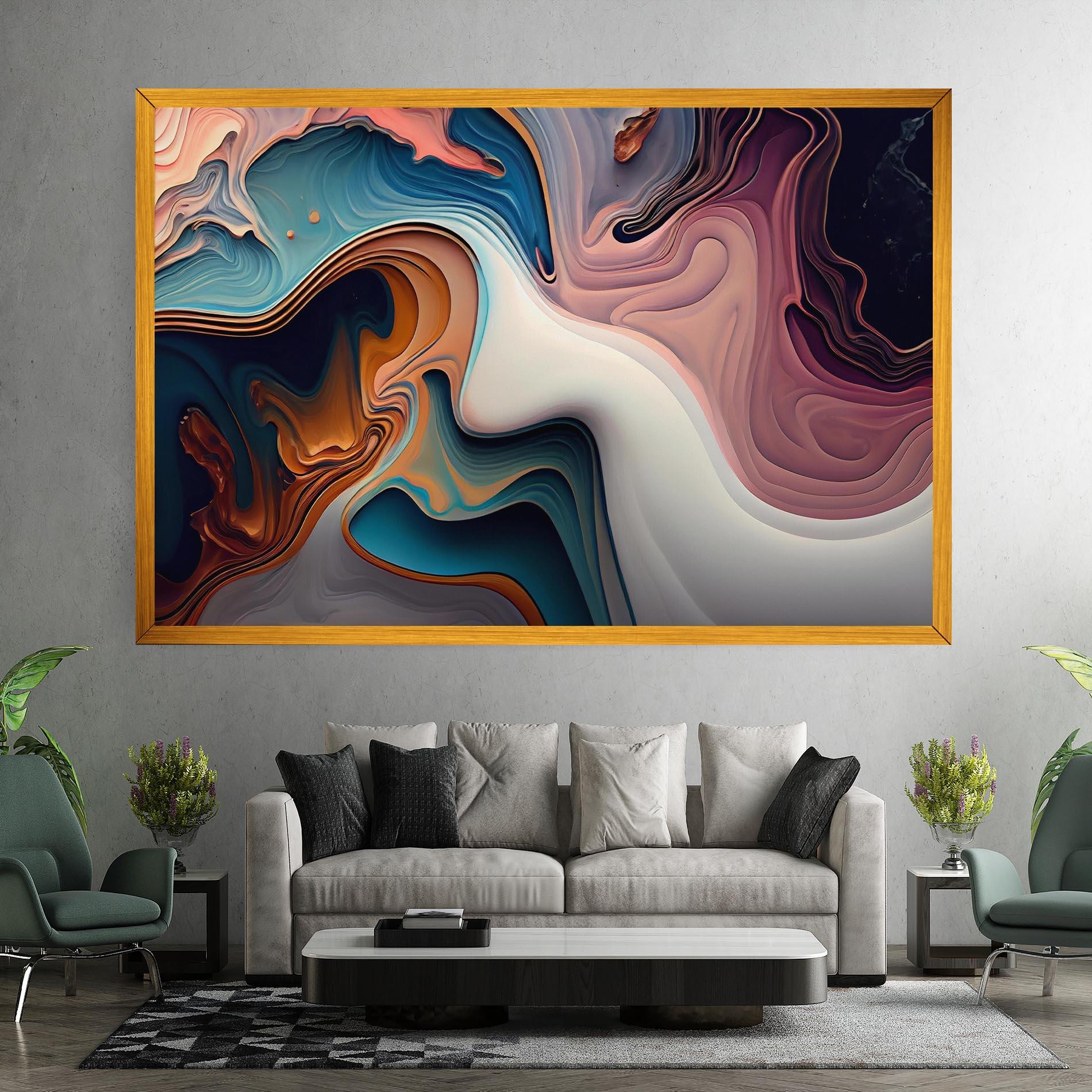 Картина на платно Mixed Colors Marble mockup 7