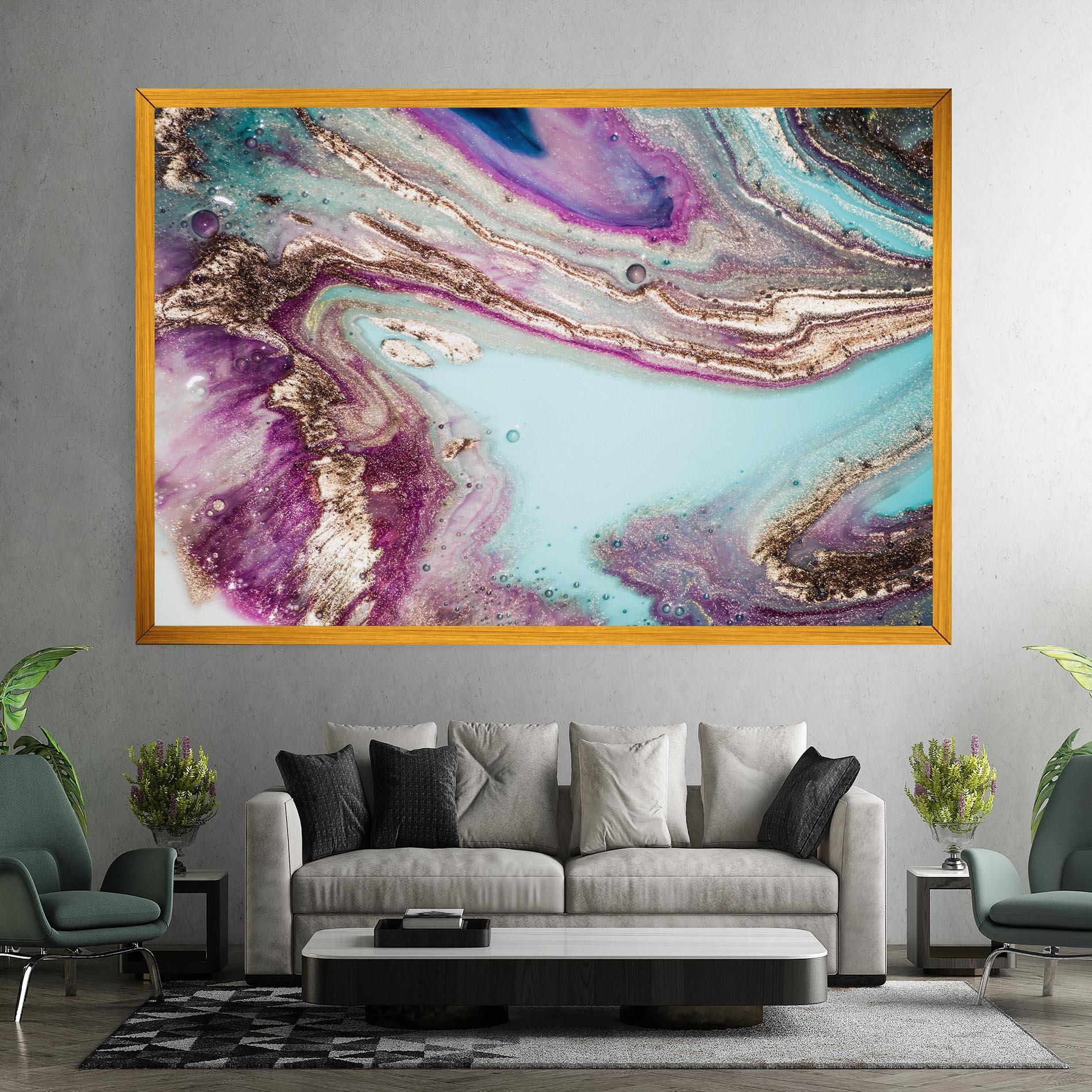 Картина на платно Pink Marble Shades mockup 7