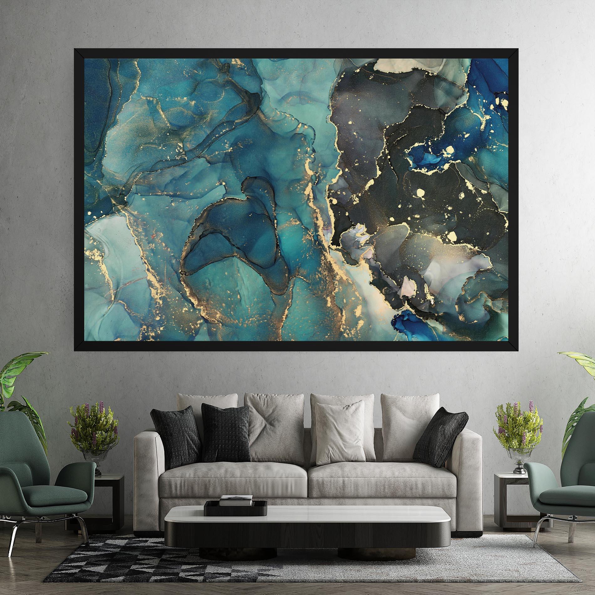 Картина на платно Blue Marble mockup 7