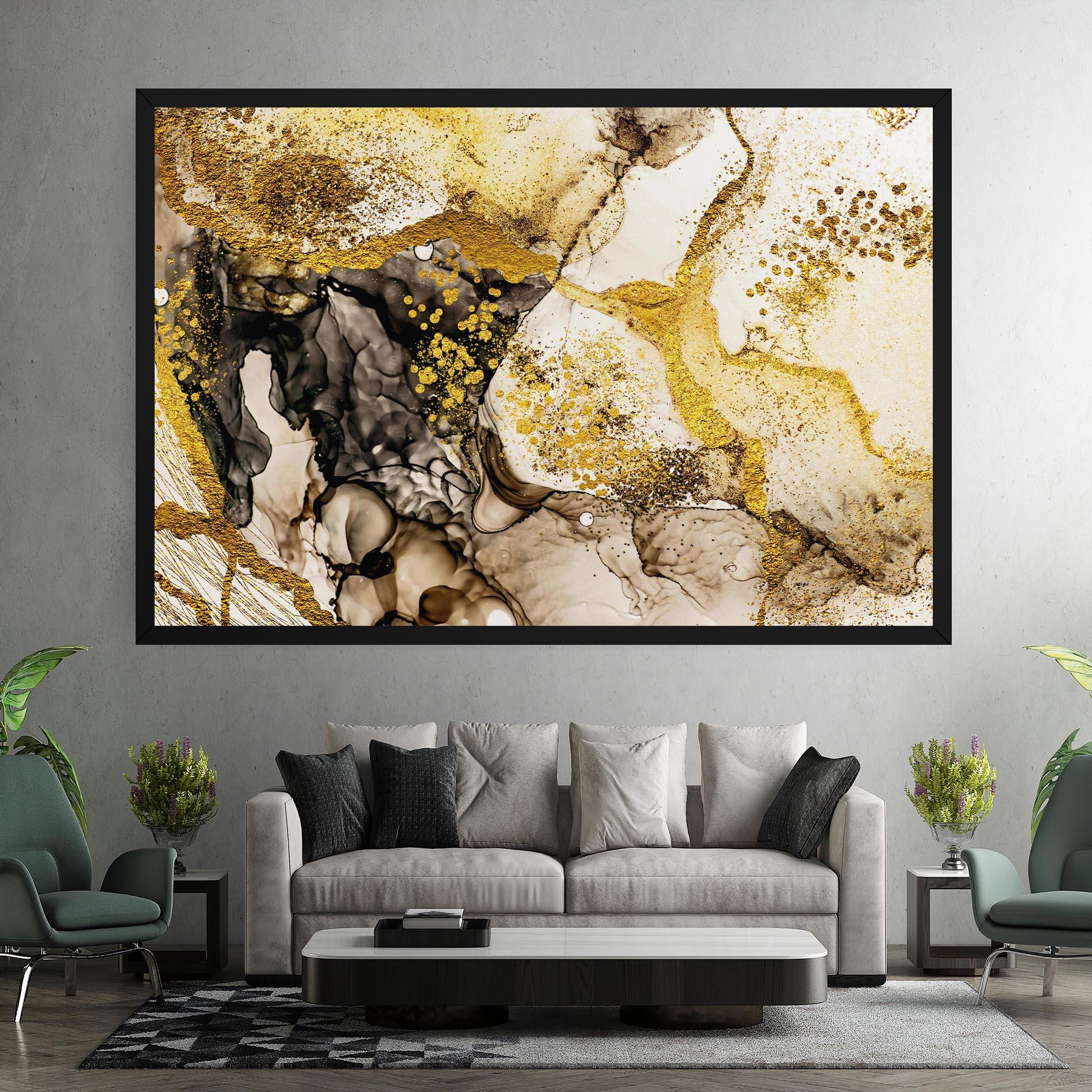 Картина на платно Golden Sand mockup 7