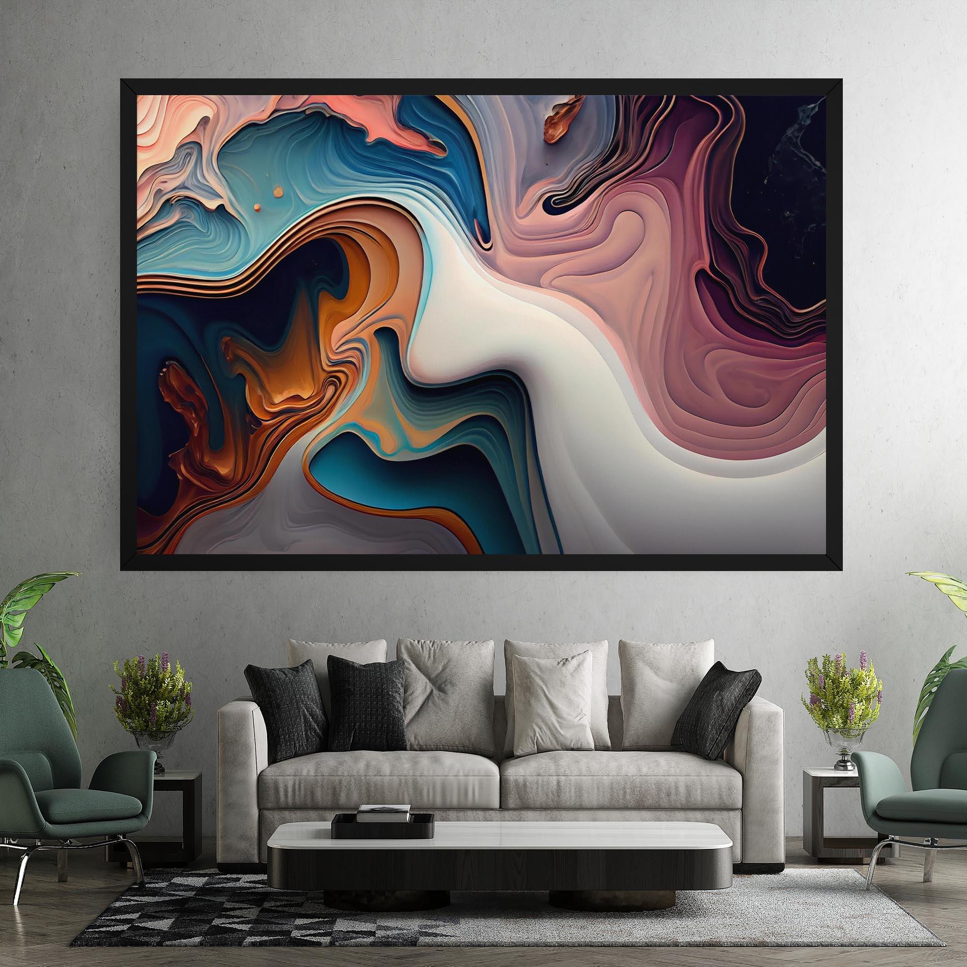 Картина на платно Mixed Colors Marble mockup 7