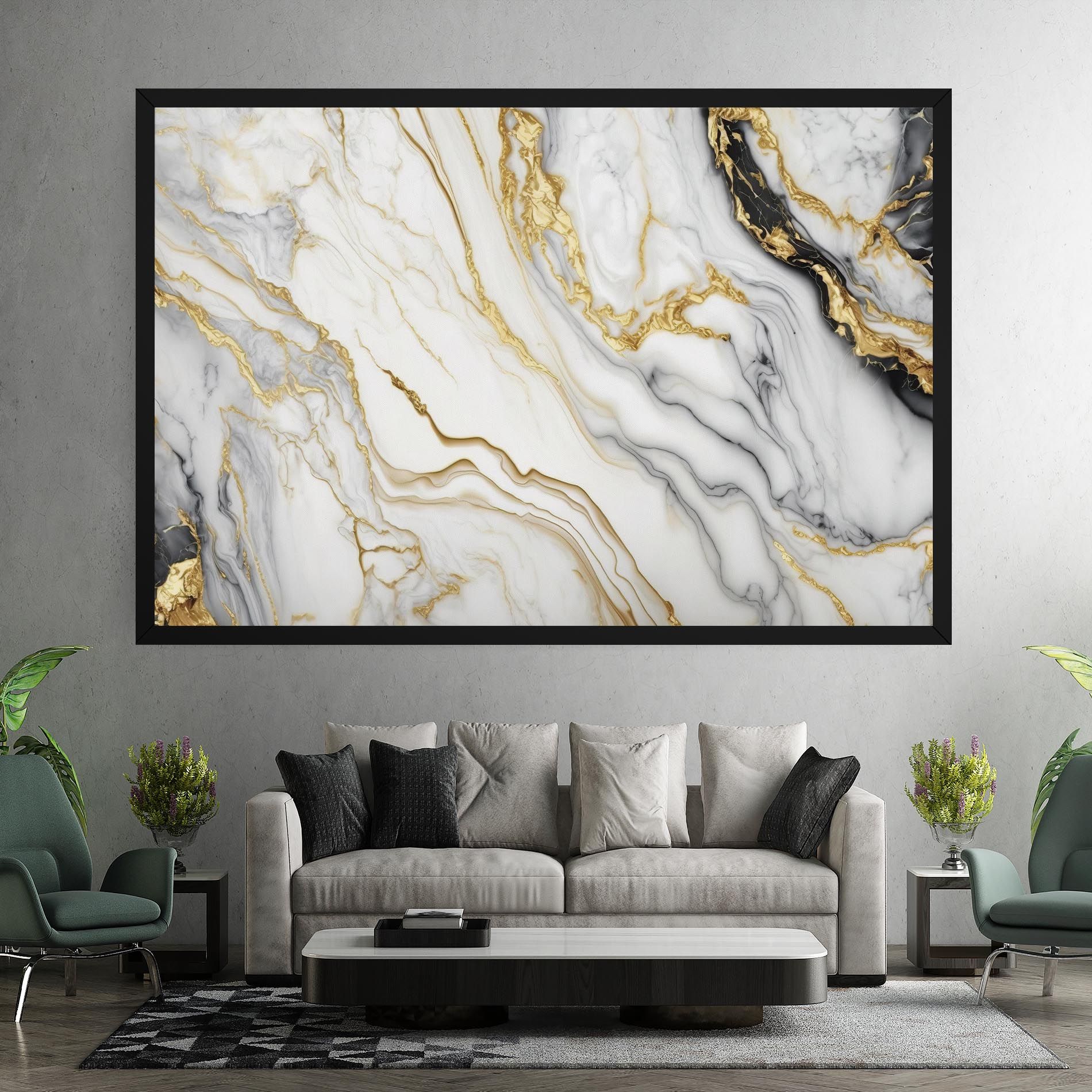 White Golden Marble mockup 7