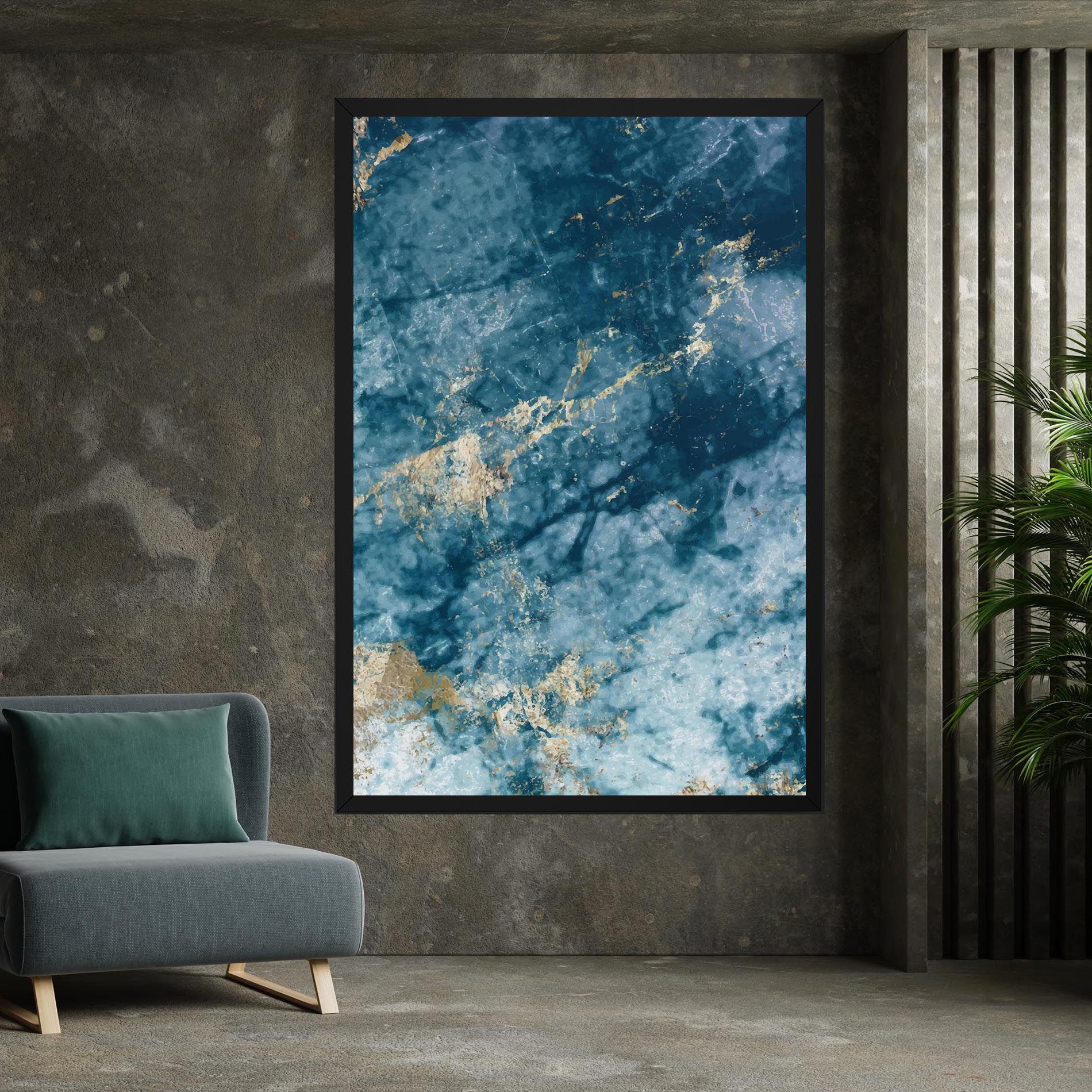 Blue Water Marble mockup 7