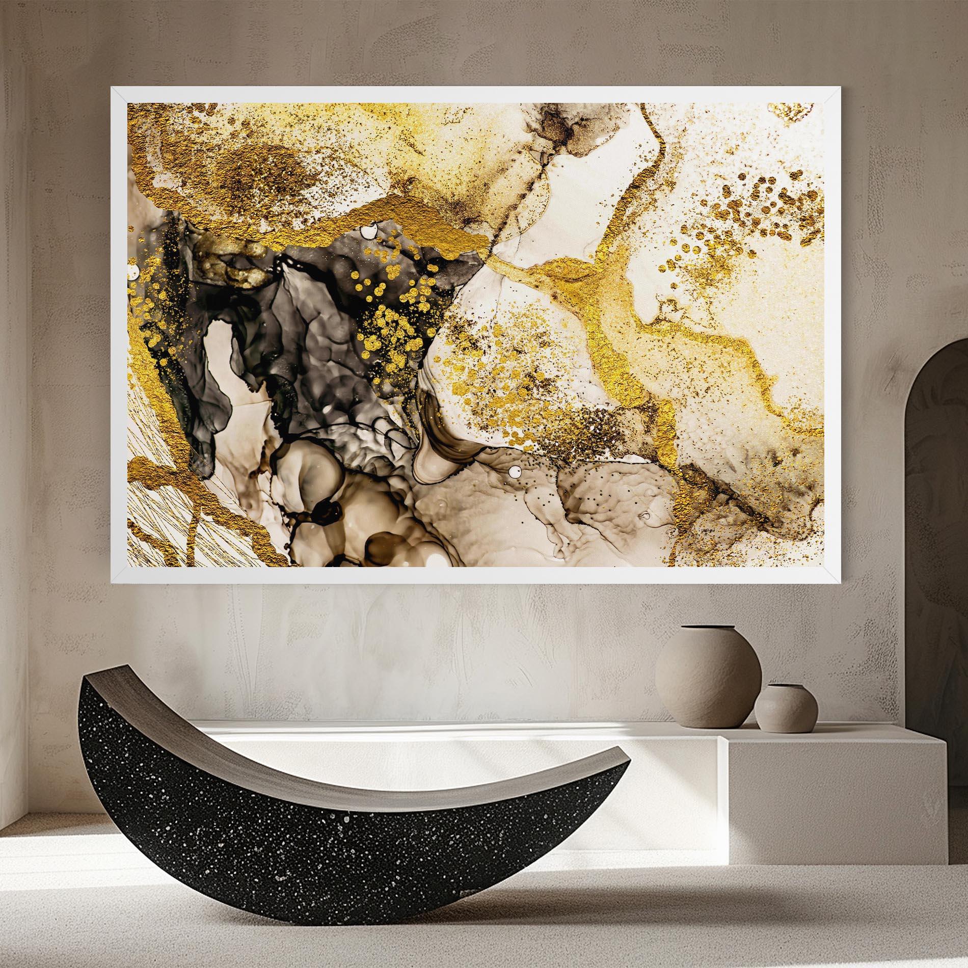 Картина на платно Golden Sand mockup 8