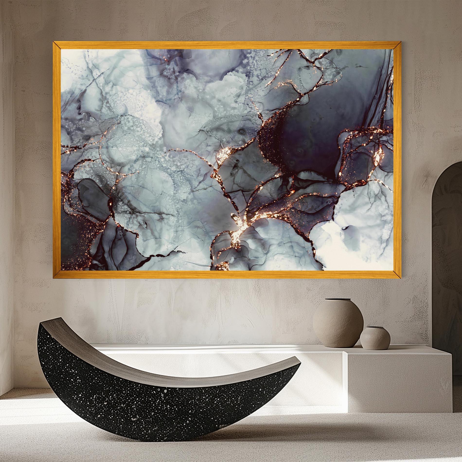 Картина на платно Abstract Gold Path mockup 8