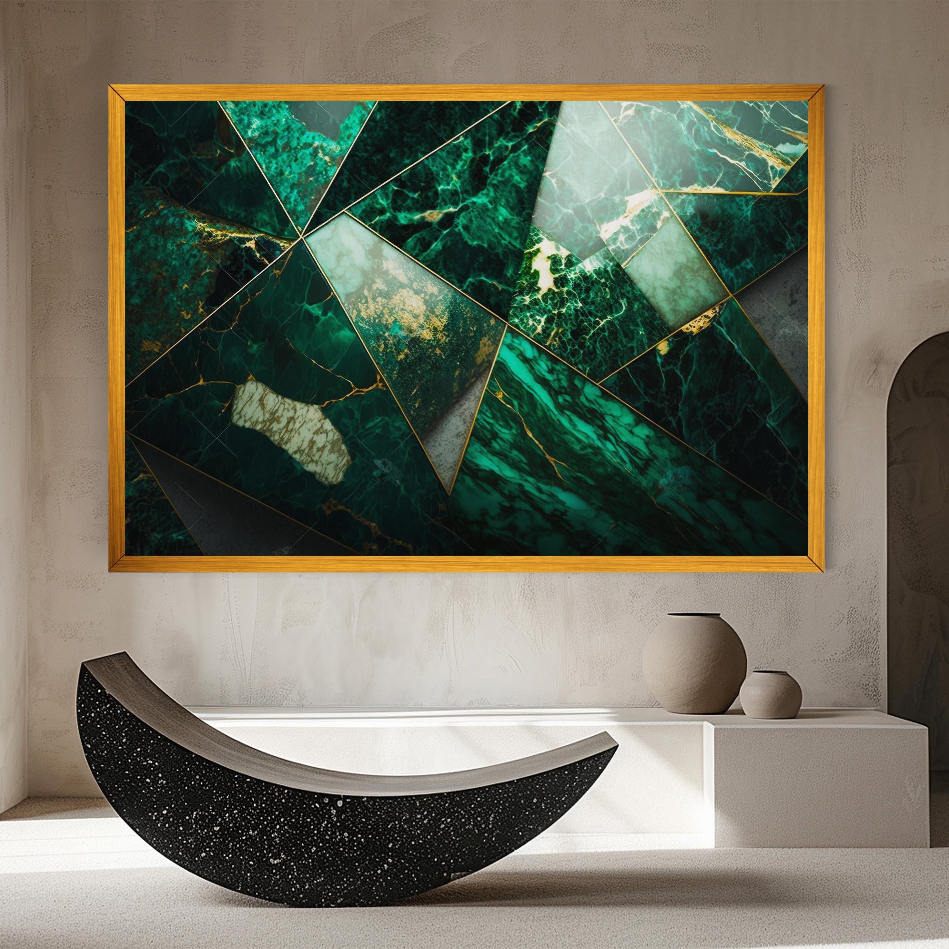 Картина на платно Green Marble mockup 8