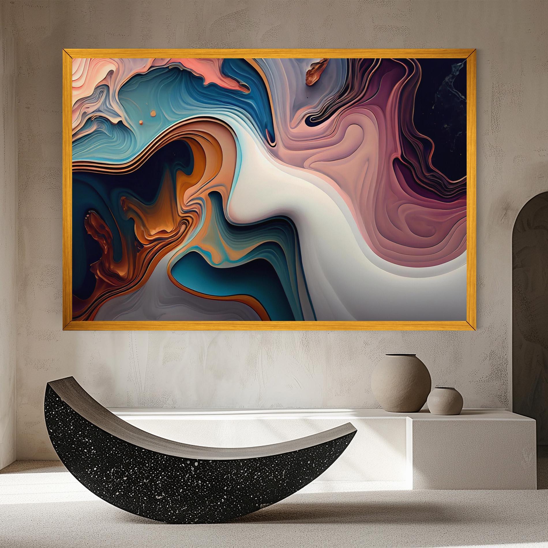 Картина на платно Mixed Colors Marble mockup 8