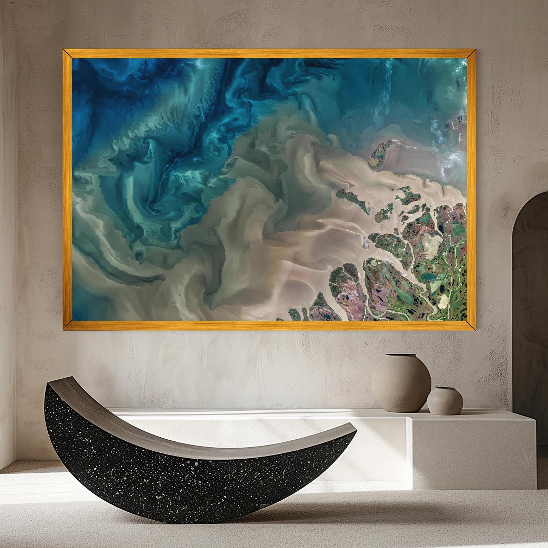 Картина на платно Ocean Blue Marble mockup 8