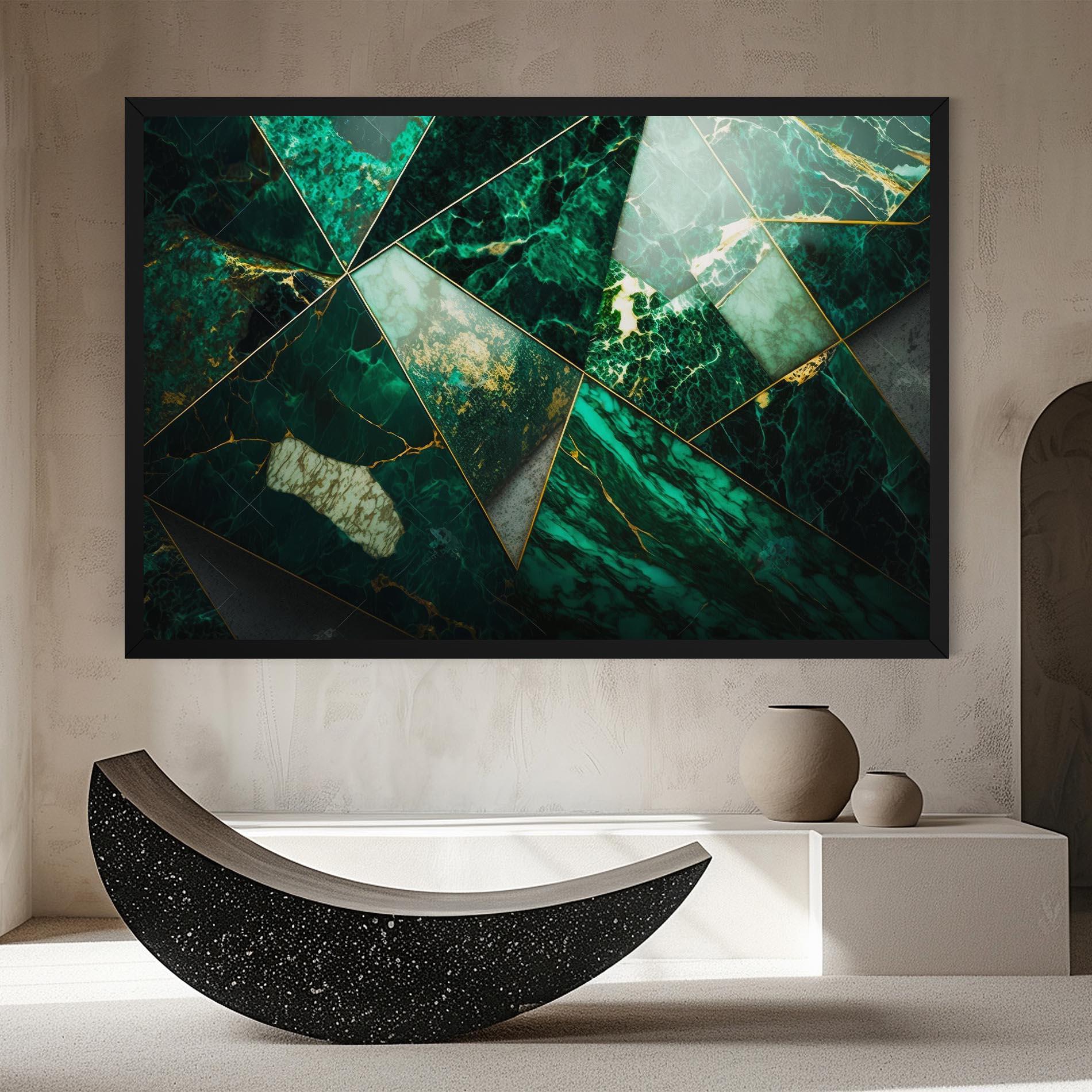 Картина на платно Green Marble mockup 8