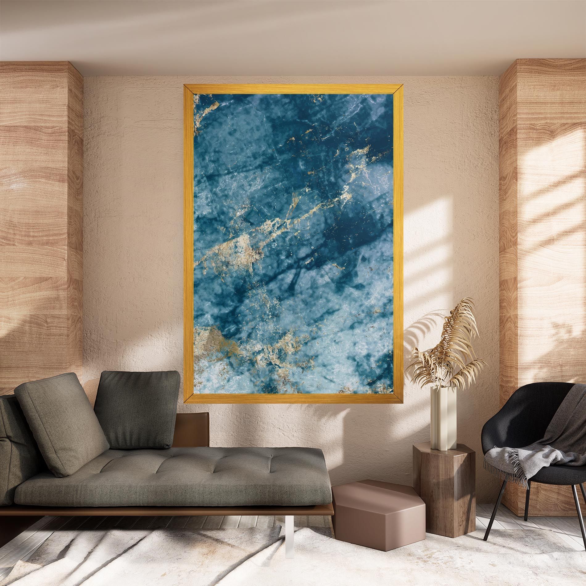 Blue Water Marble mockup 8