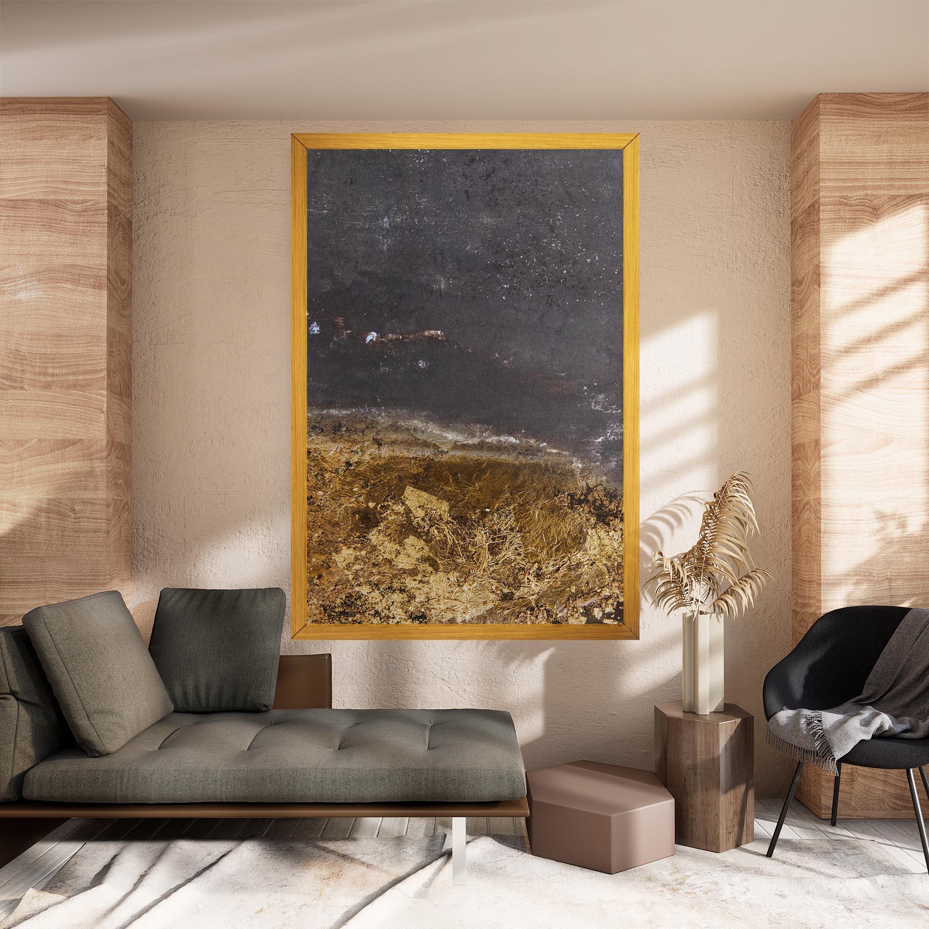 Картина на платно Gold Dark Grey mockup 8