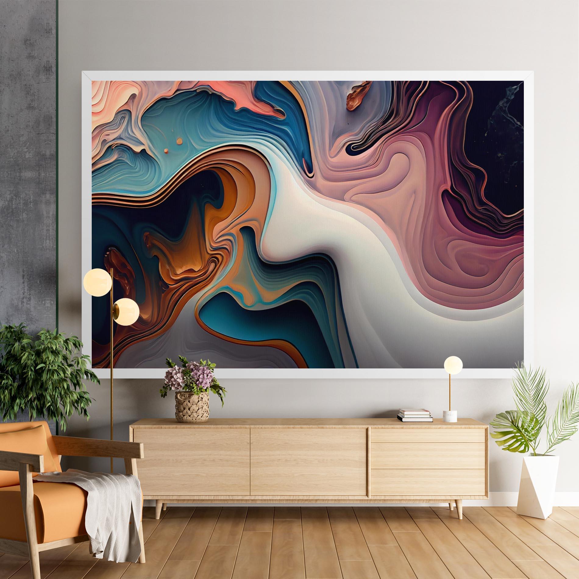 Картина на платно Mixed Colors Marble mockup 9