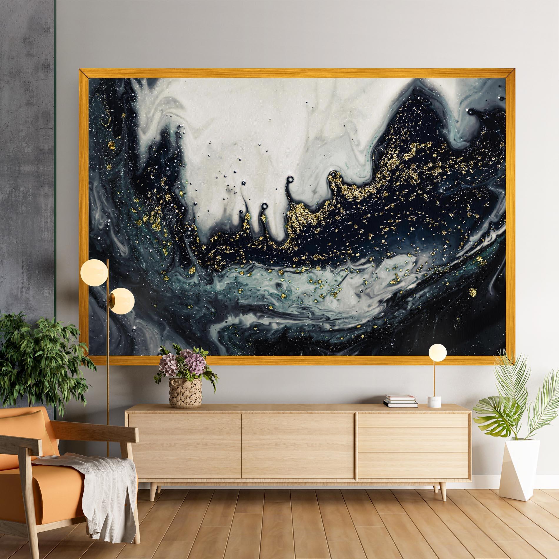 Картина на платно Abstract Black mockup 9