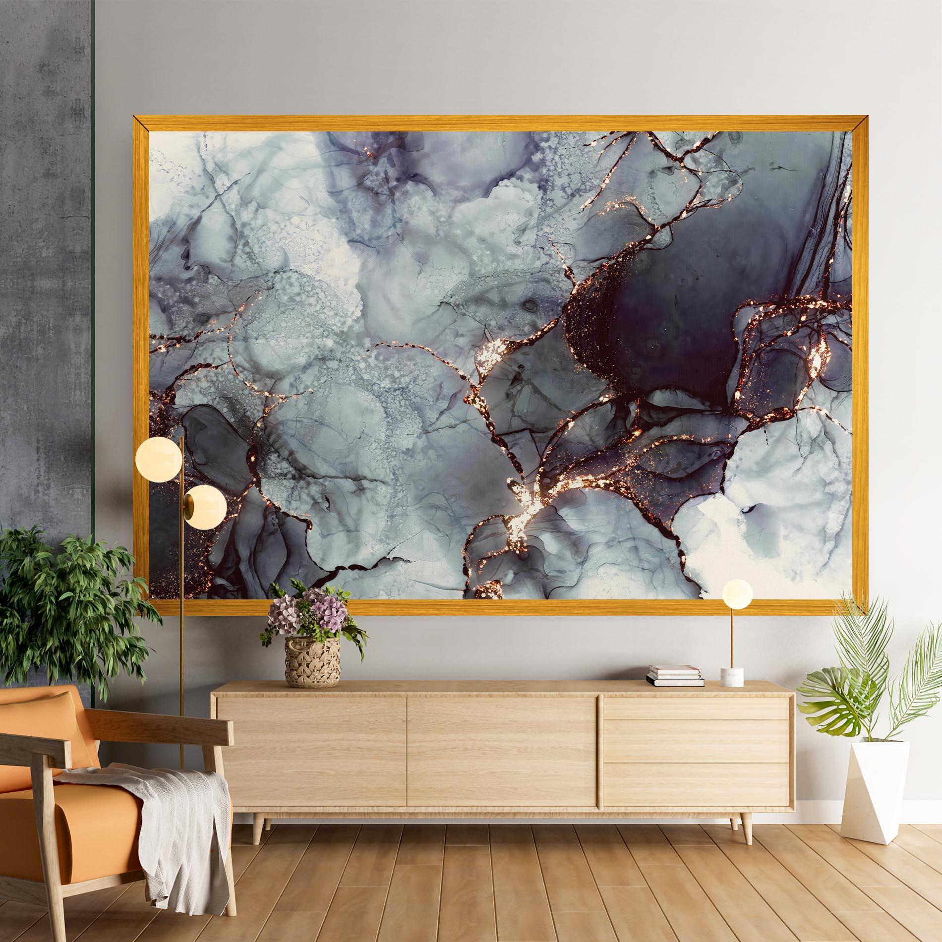 Картина на платно Abstract Gold Path mockup 9