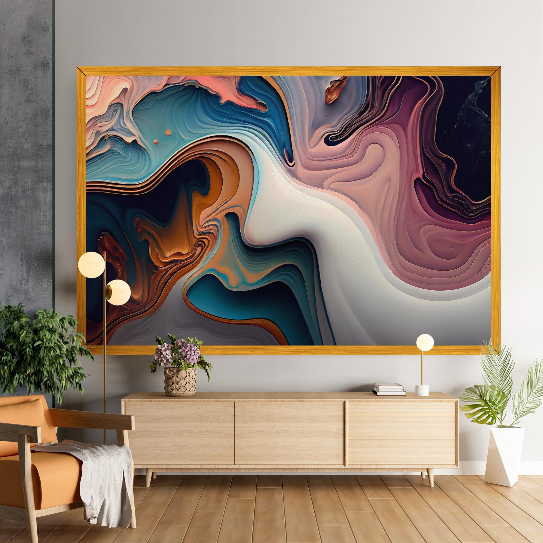 Картина на платно Mixed Colors Marble mockup 9