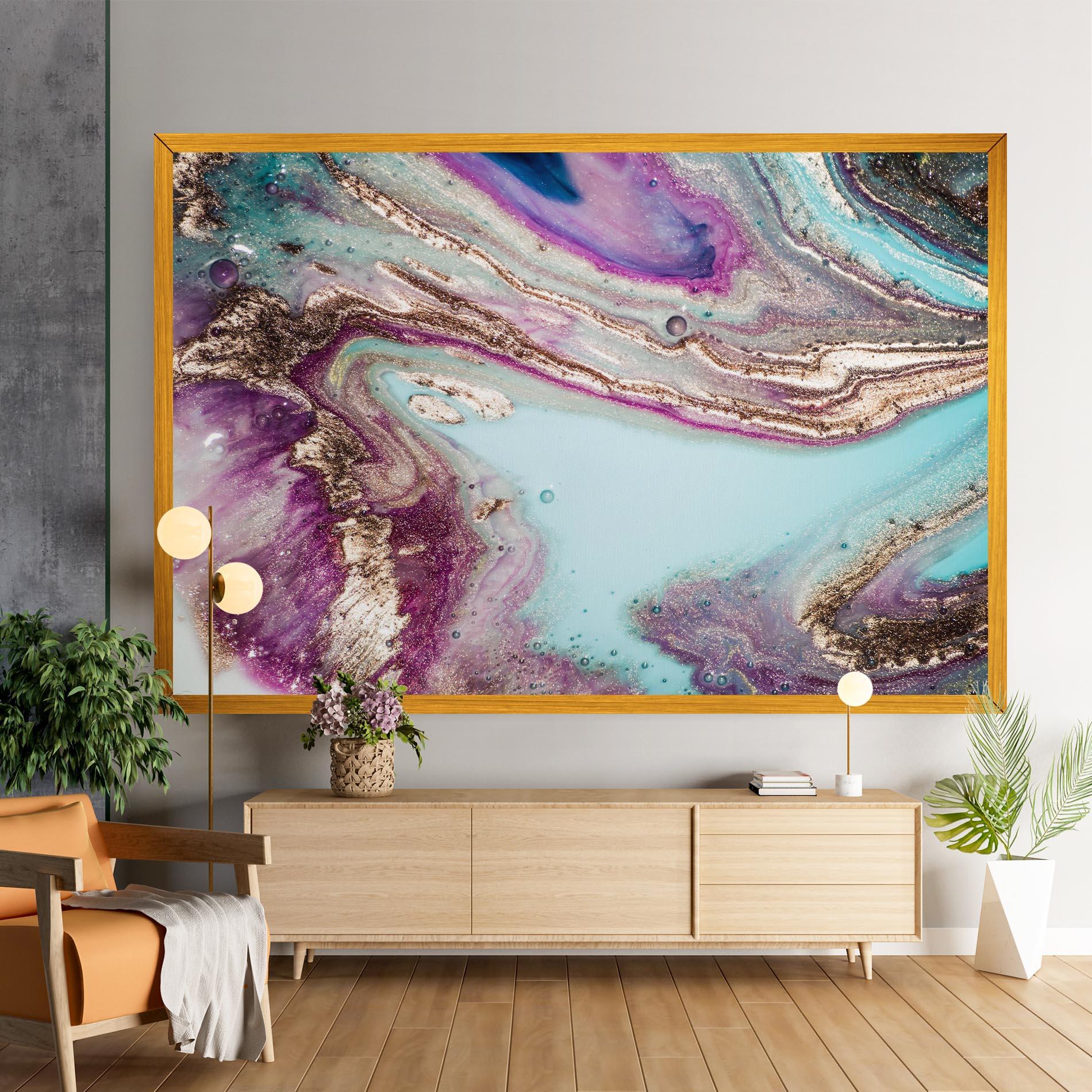 Картина на платно Pink Marble Shades mockup 9