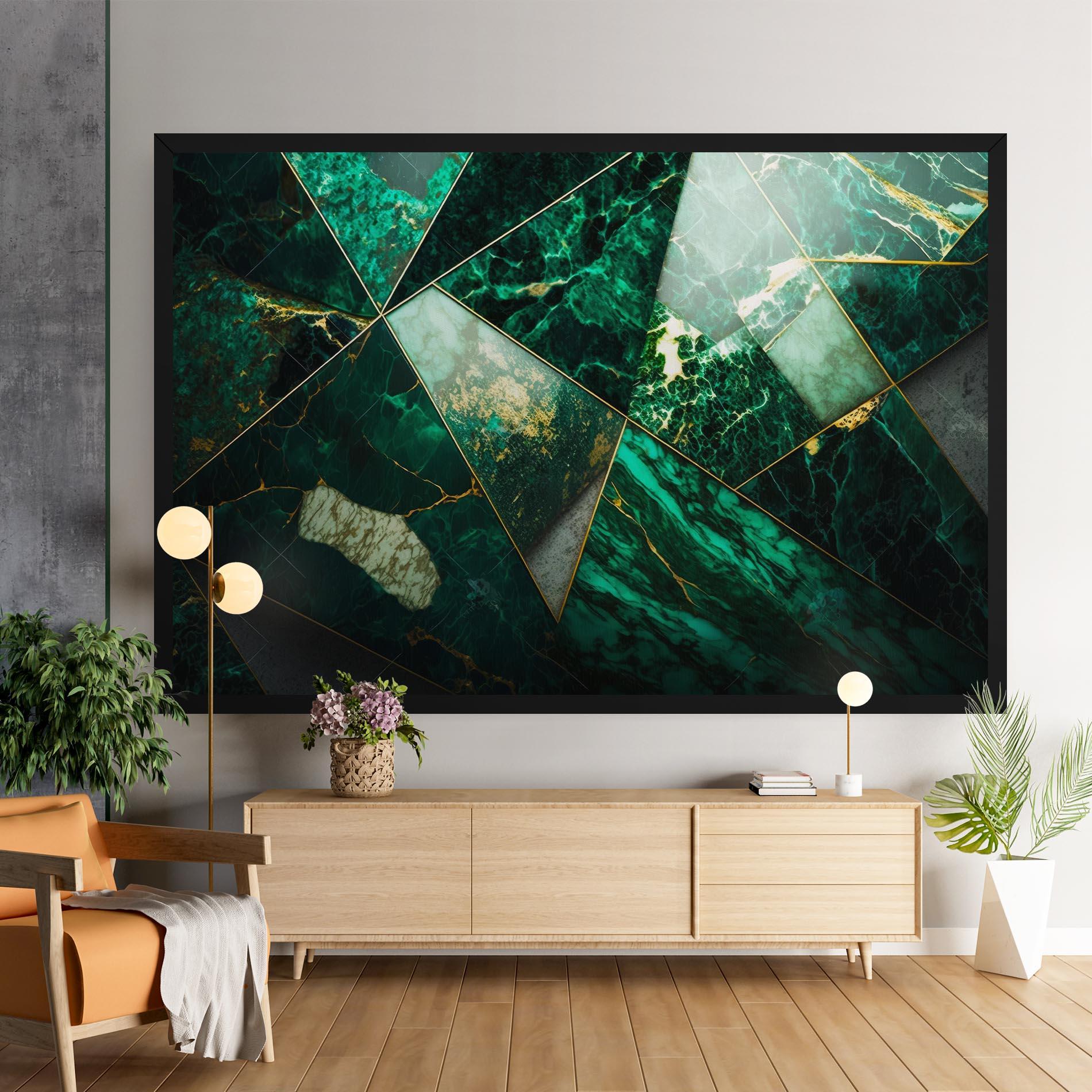 Картина на платно Green Marble mockup 9