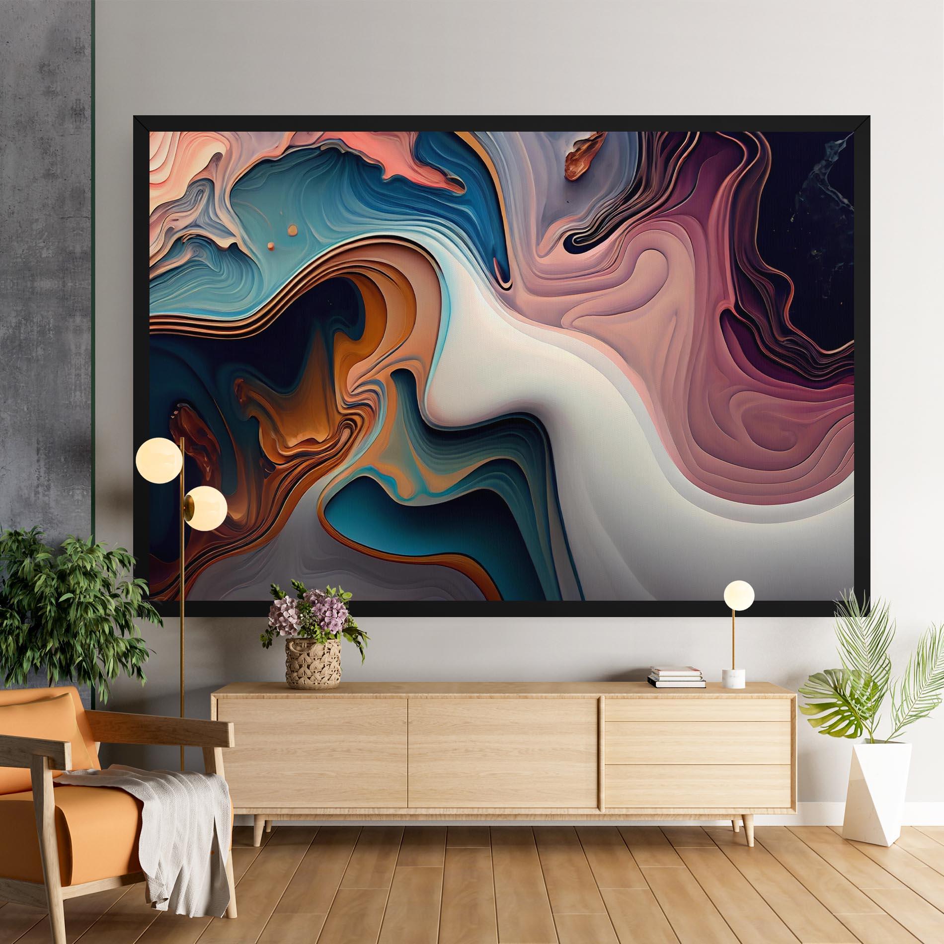 Картина на платно Mixed Colors Marble mockup 9
