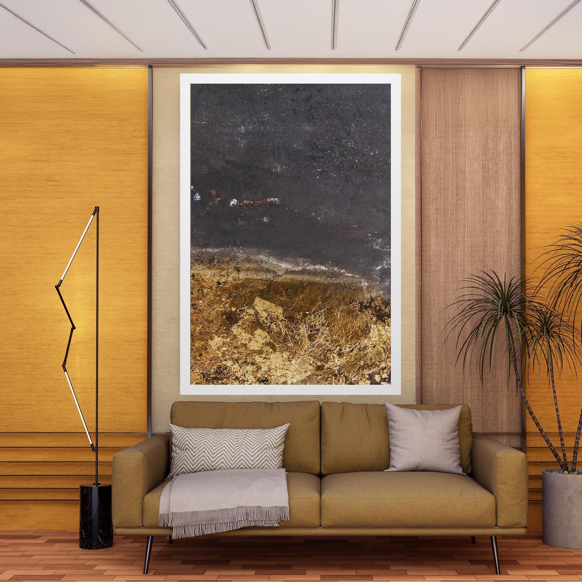 Картина на платно Gold Dark Grey mockup 9