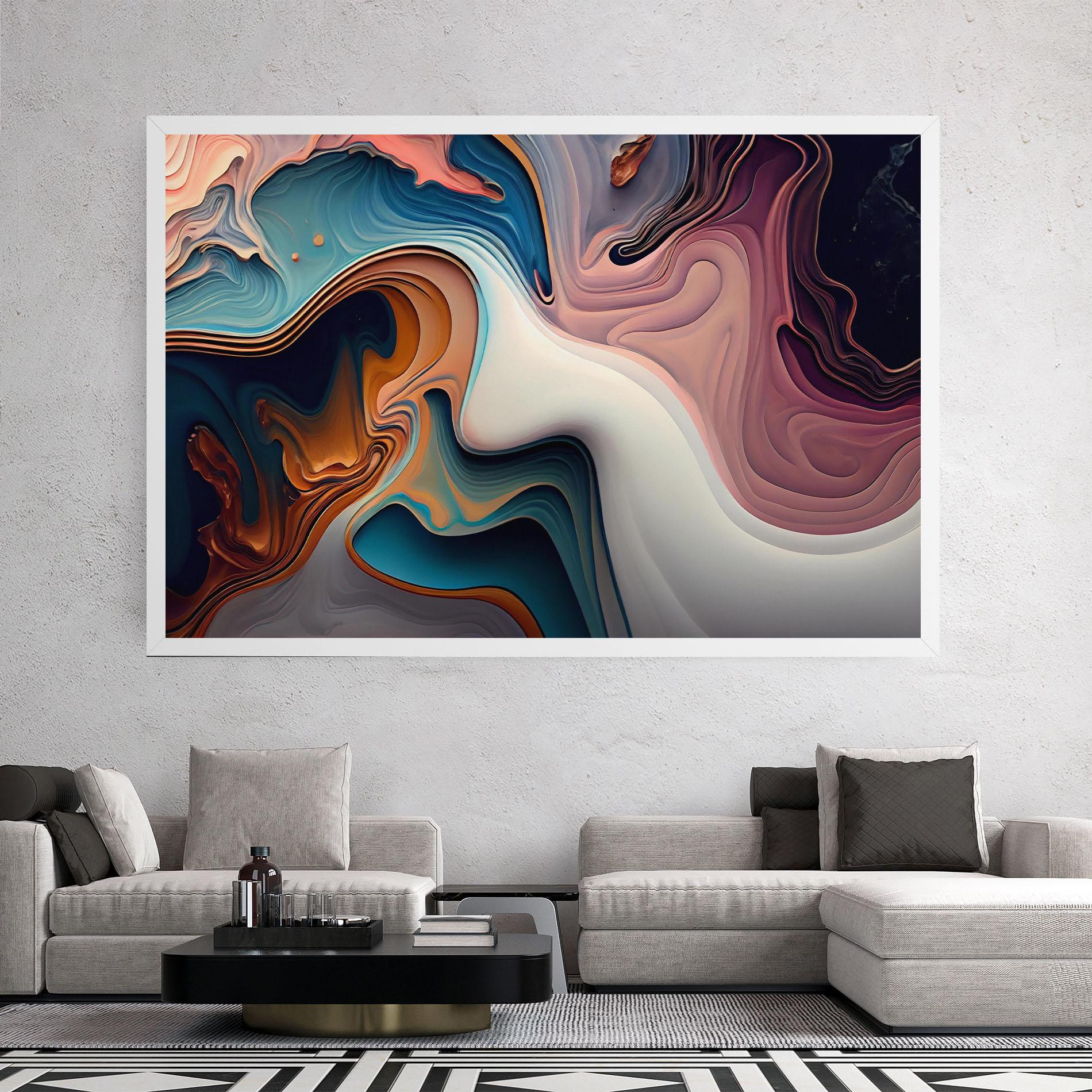 Картина на платно Mixed Colors Marble mockup 2