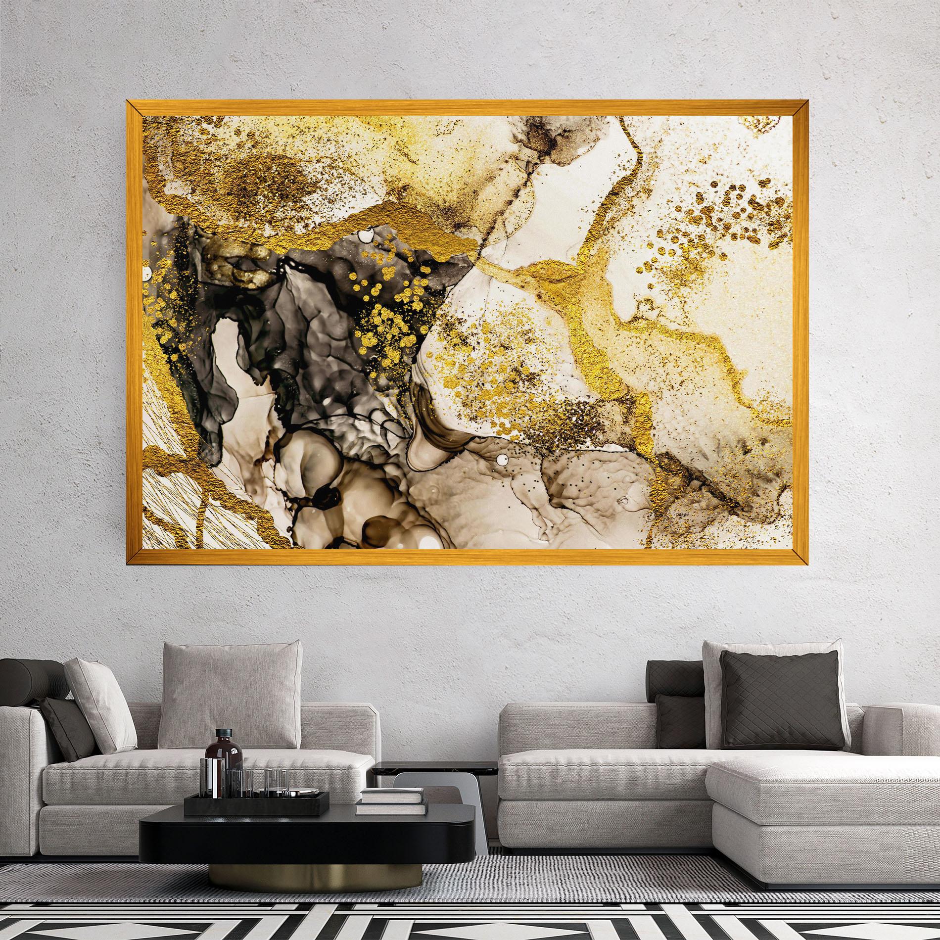 Картина на платно Golden Sand mockup 2