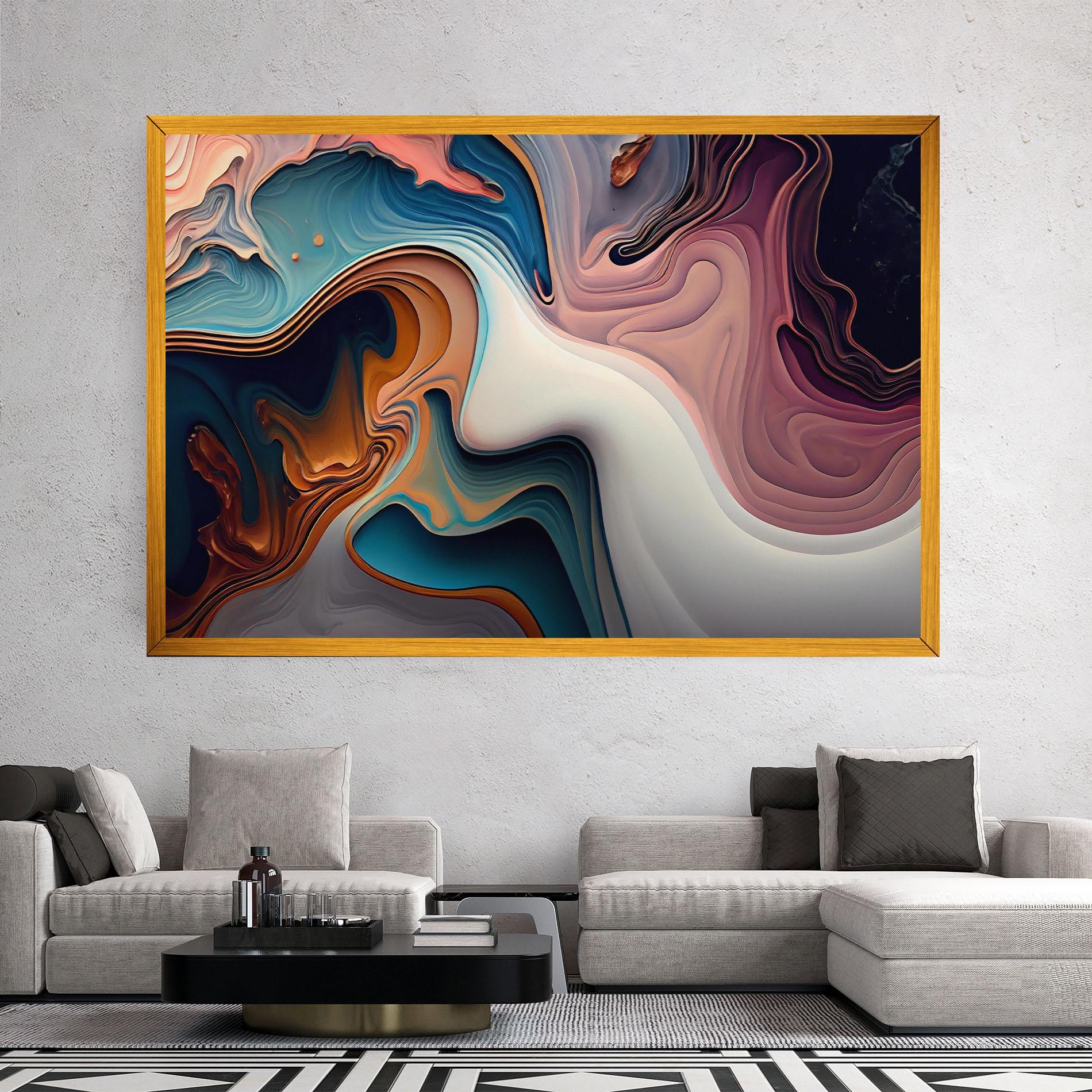 Картина на платно Mixed Colors Marble mockup 2