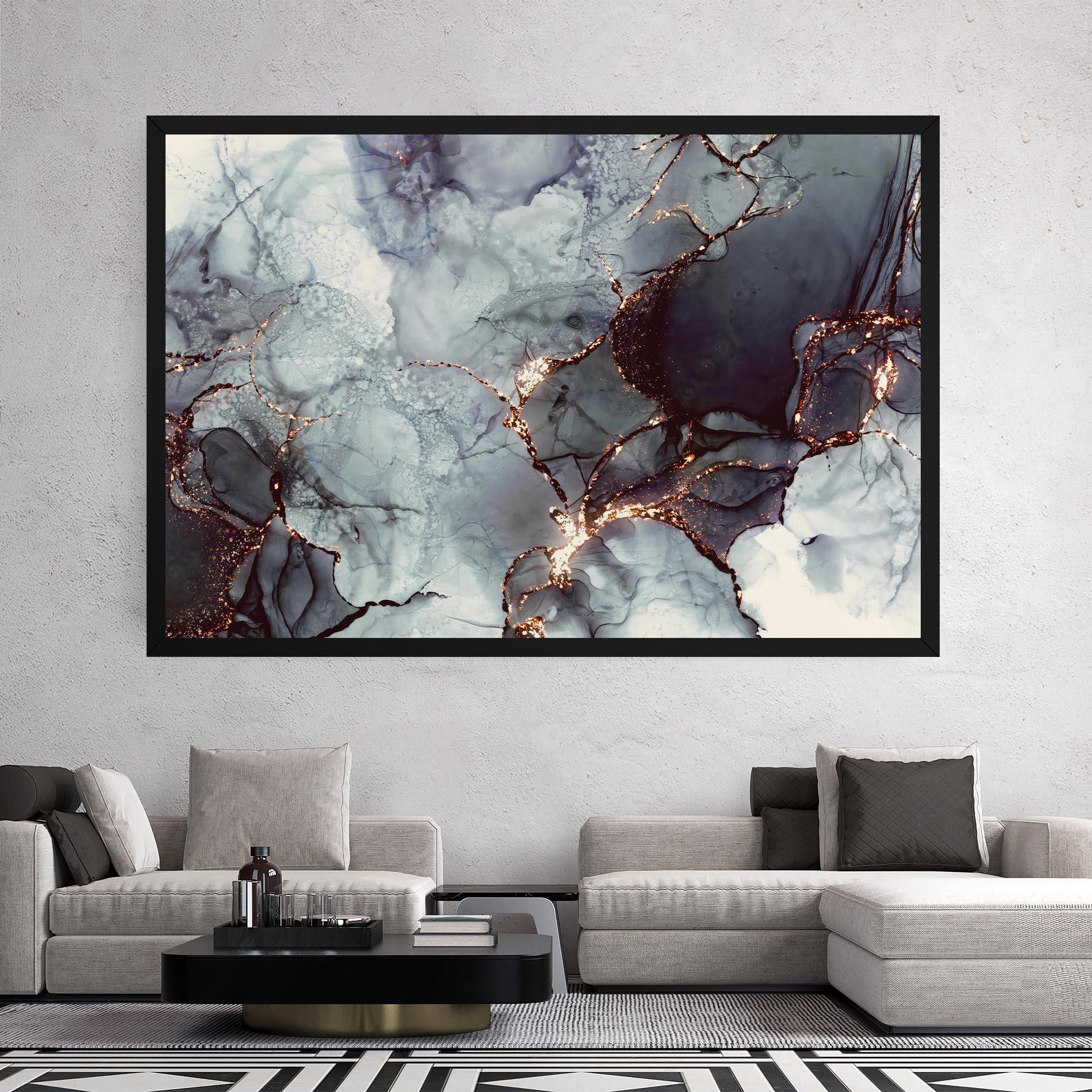 Картина на платно Abstract Gold Path mockup 2