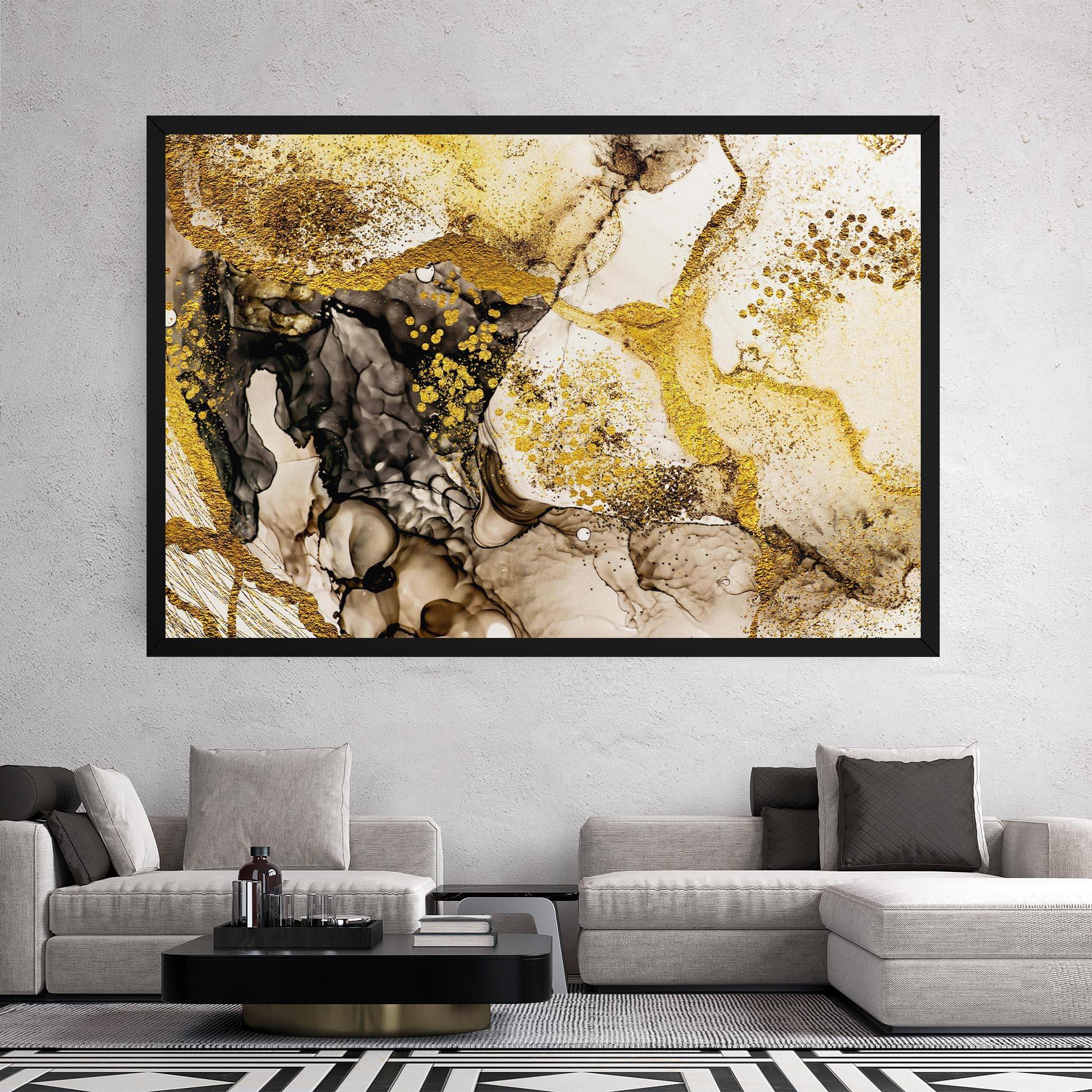 Картина на платно Golden Sand mockup 2