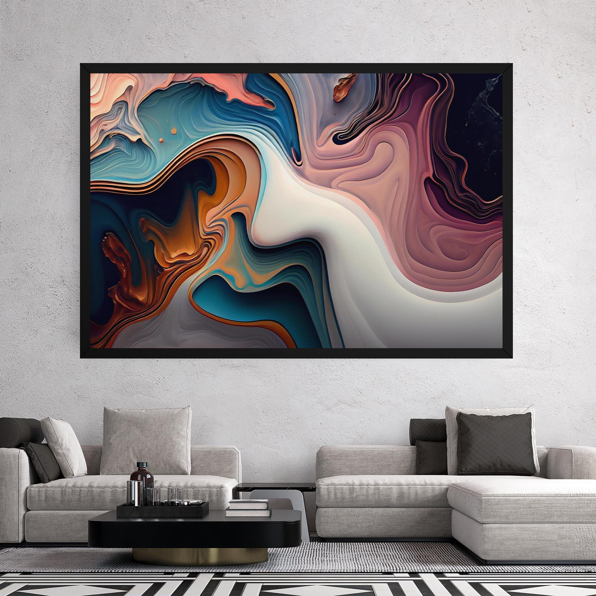 Картина на платно Mixed Colors Marble mockup 2