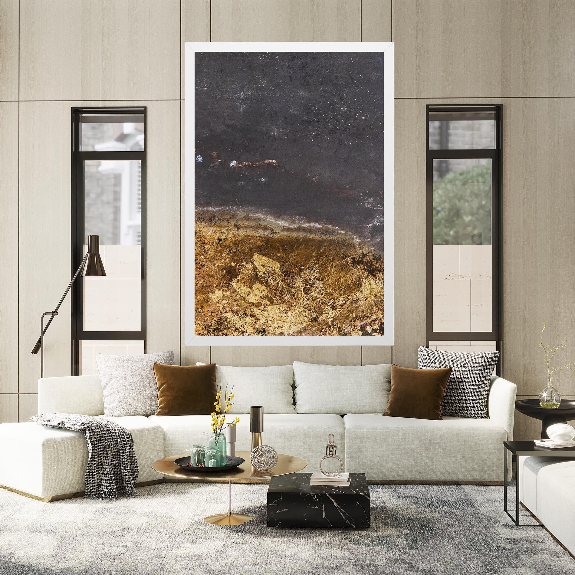 Картина на платно Gold Dark Grey mockup 2