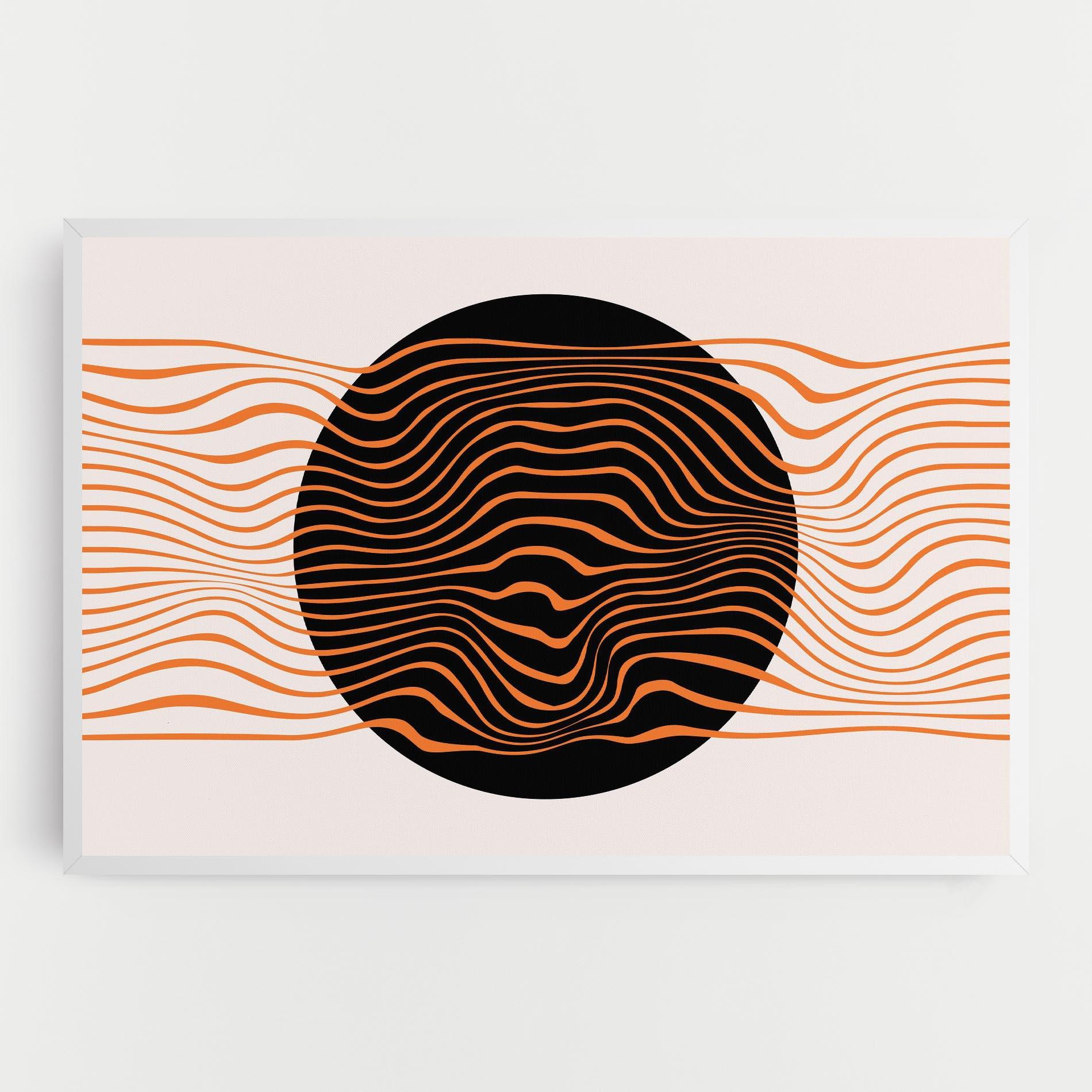 Картина на платно Black Circle mockup 0