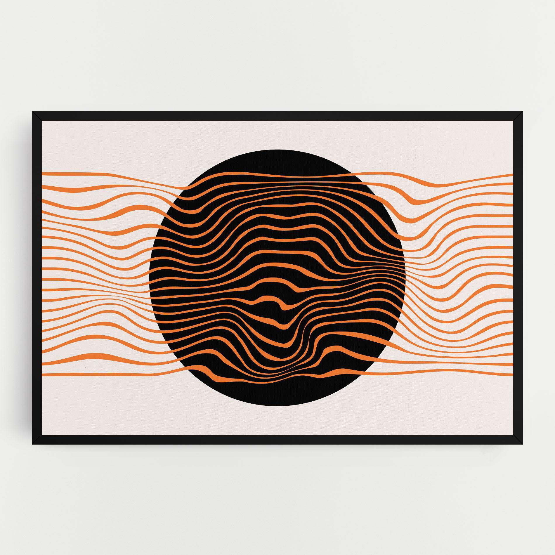 Картина на платно Black Circle mockup 0