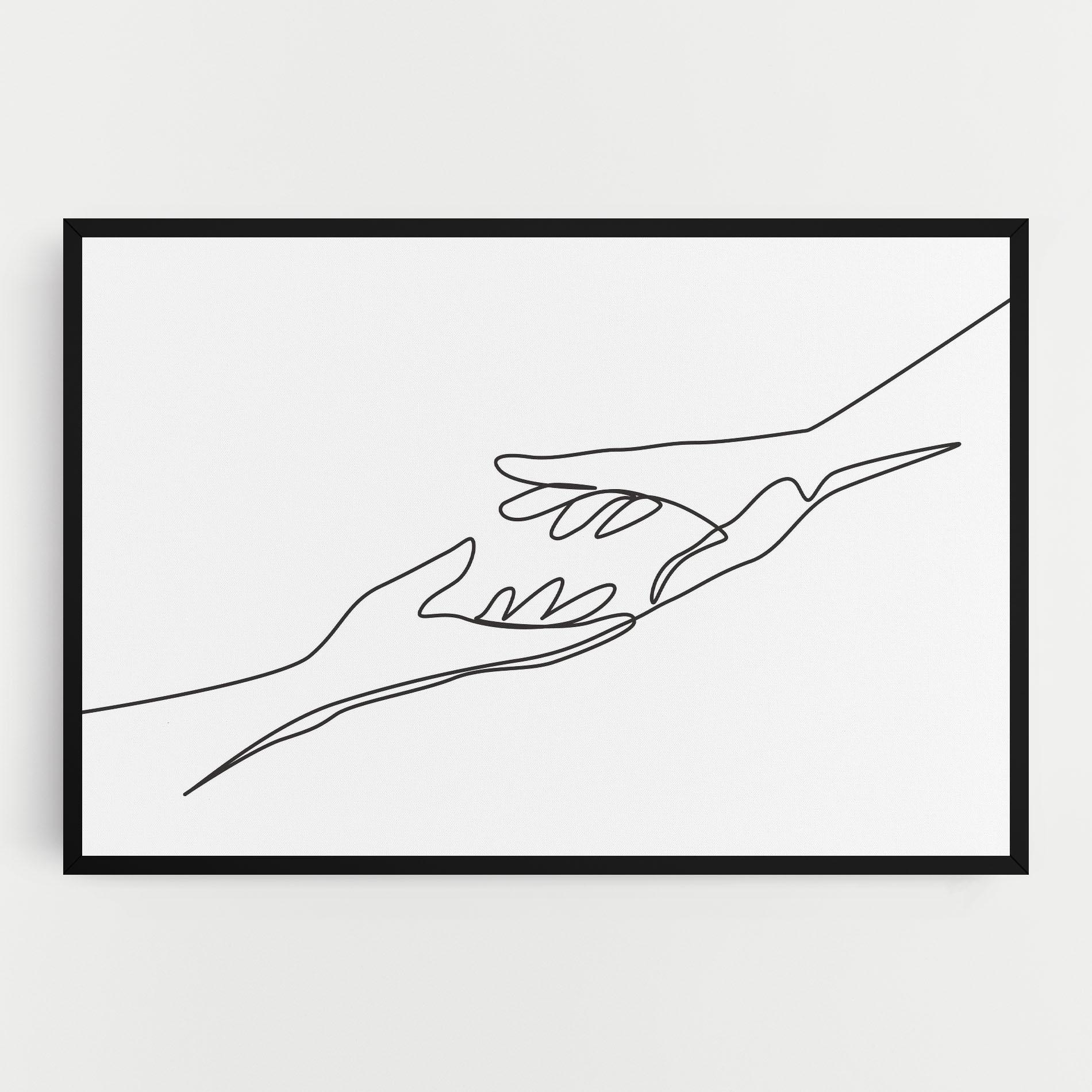 Картина на платно Hands Reaching mockup 0