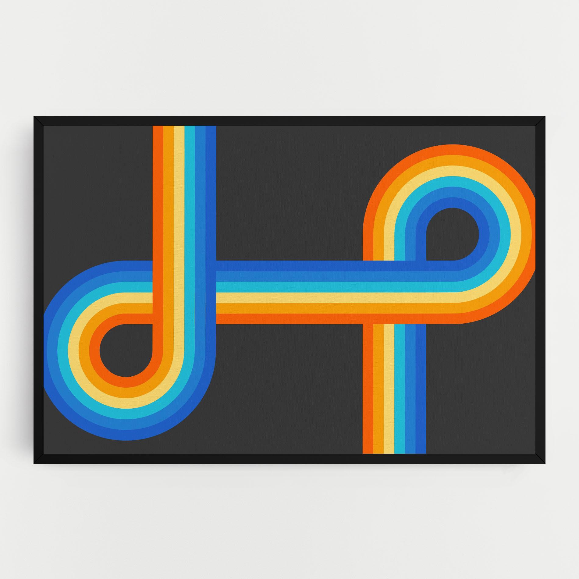 Картина на платно Vintage Ranbow mockup 0