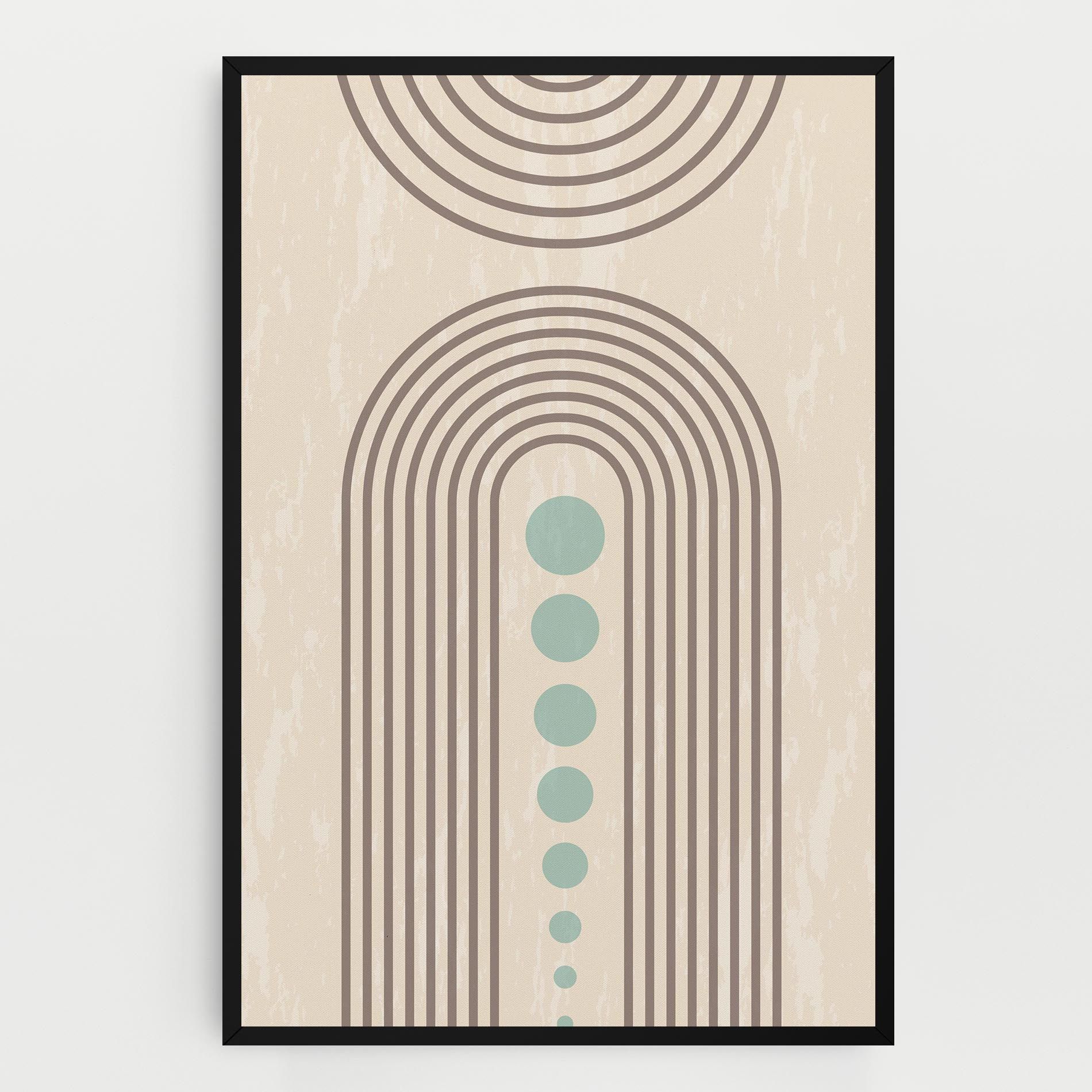 Cream Blue Circles mockup 0