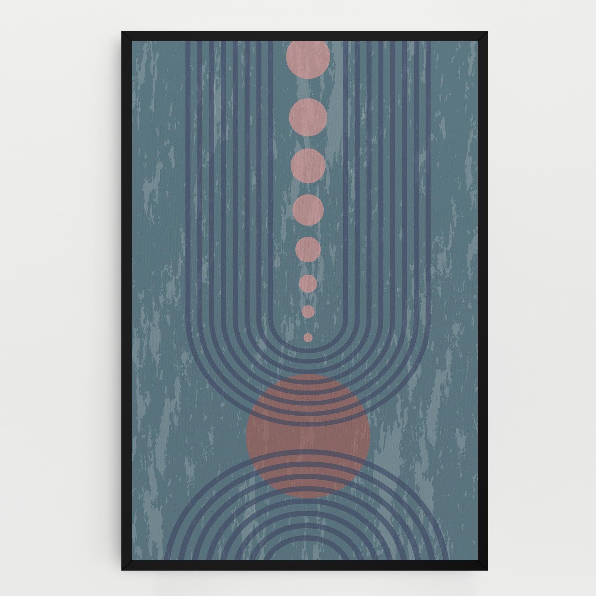 Pink Circle On Blue mockup 0