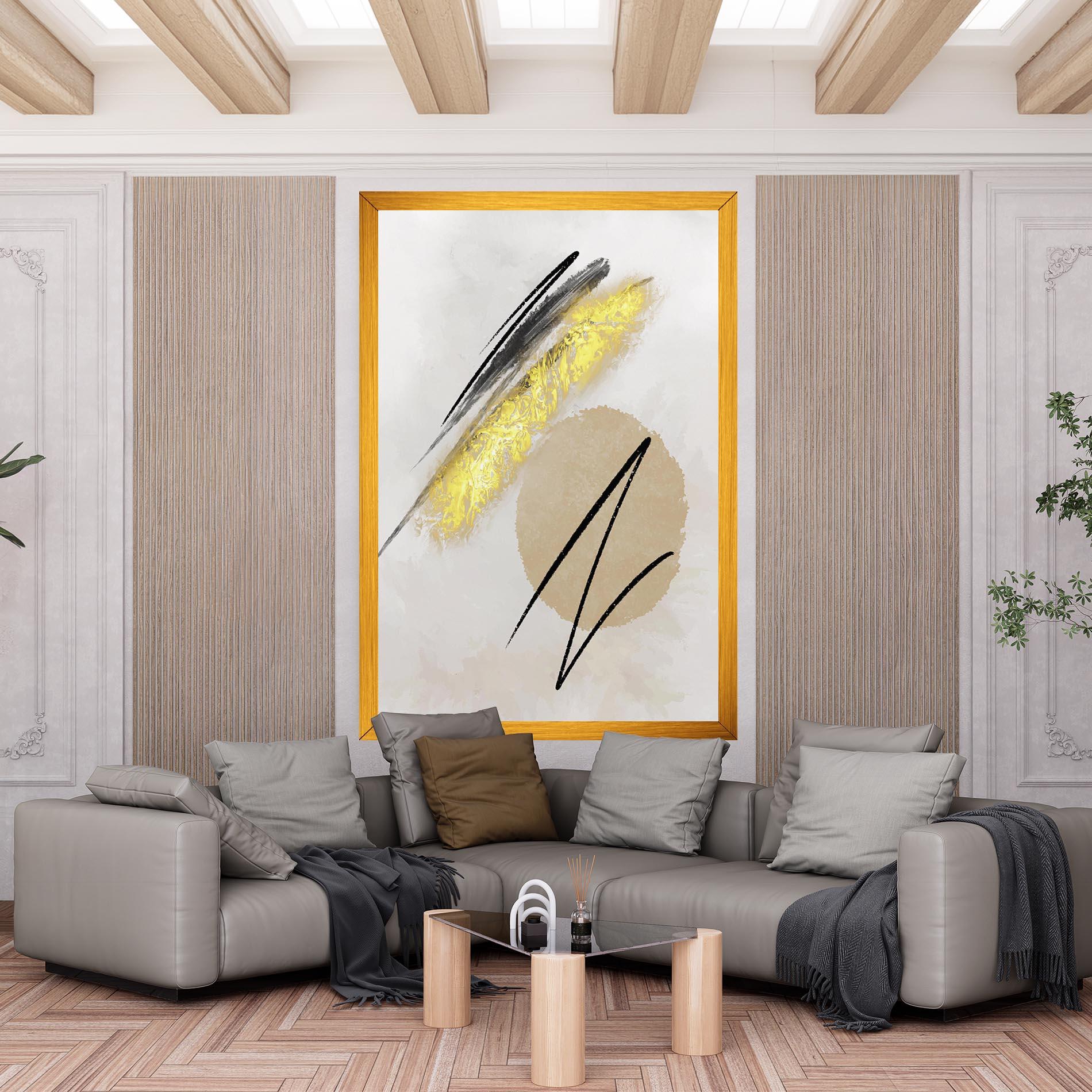 Картина на платно Gold Brush mockup 6