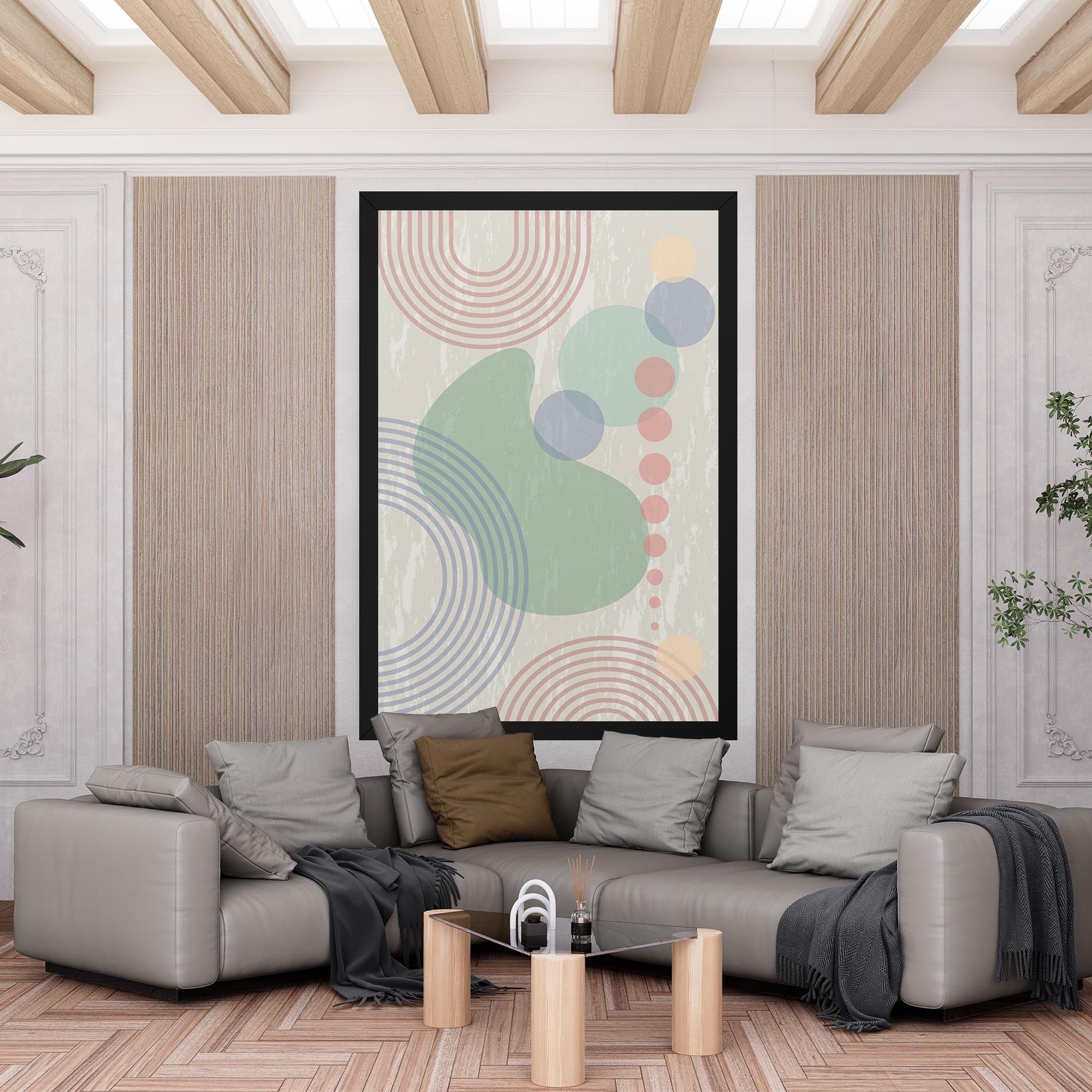 Green Pink Shapes mockup 6