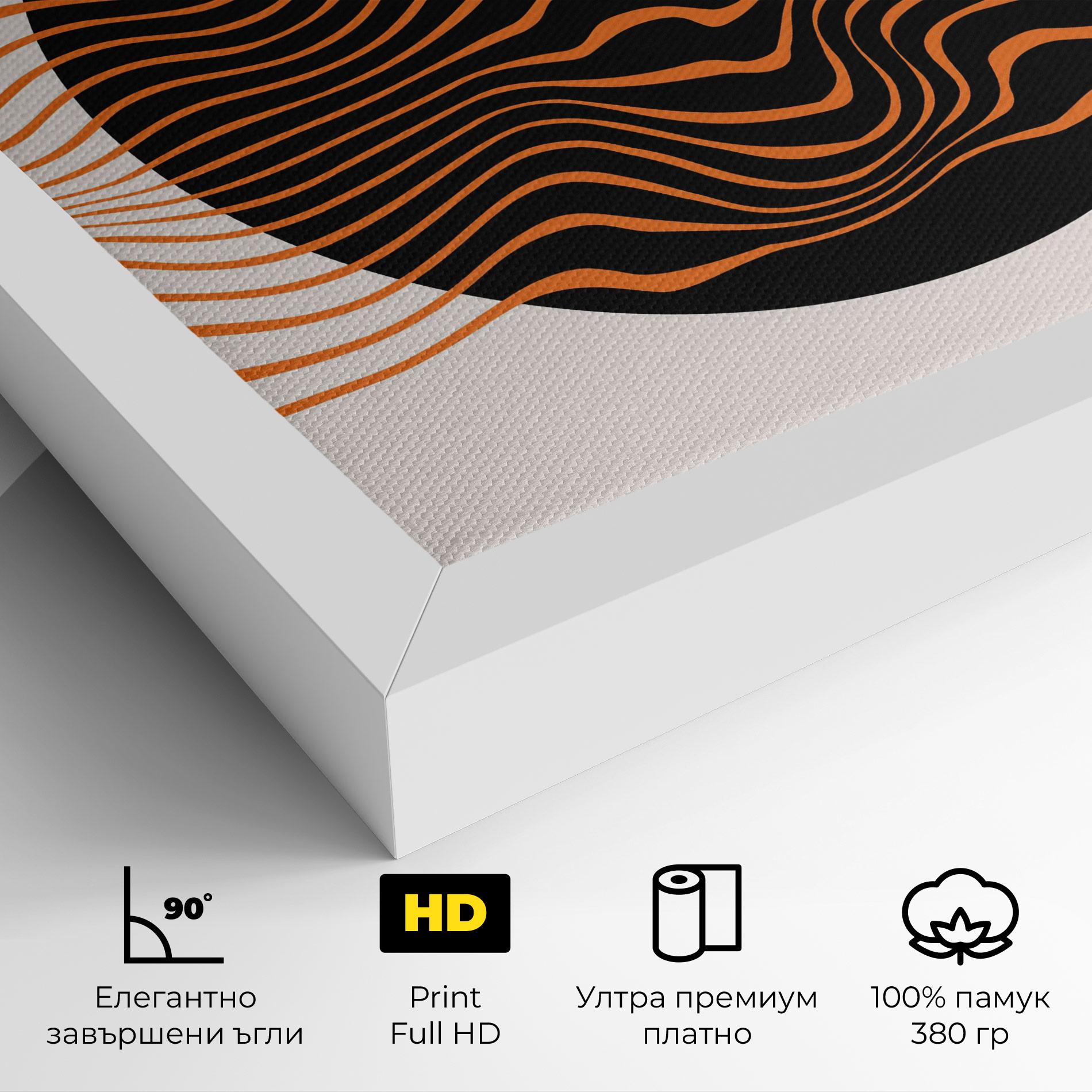 Картина на платно Black Circle mockup 4