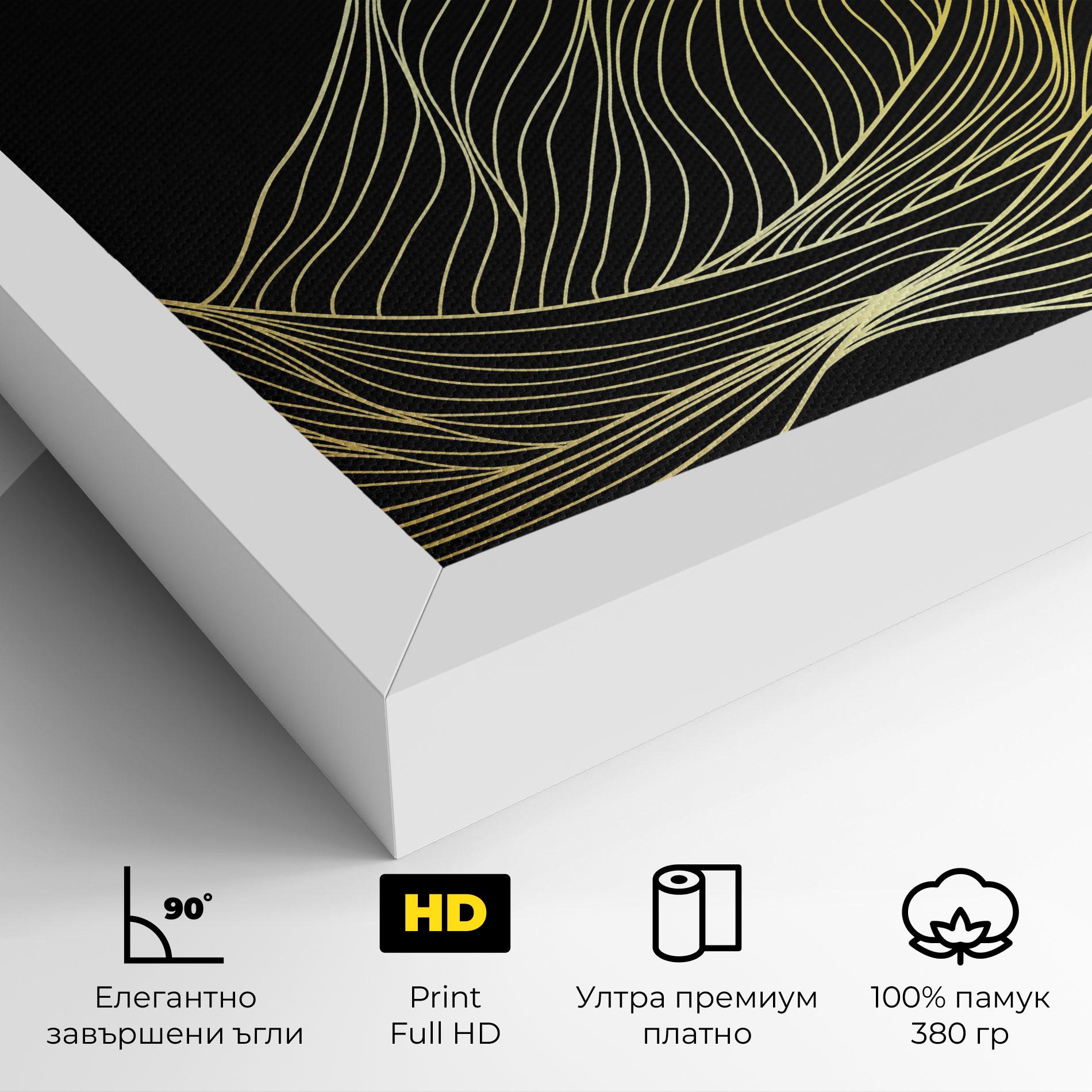 Картина на платно Gold Moon mockup 4