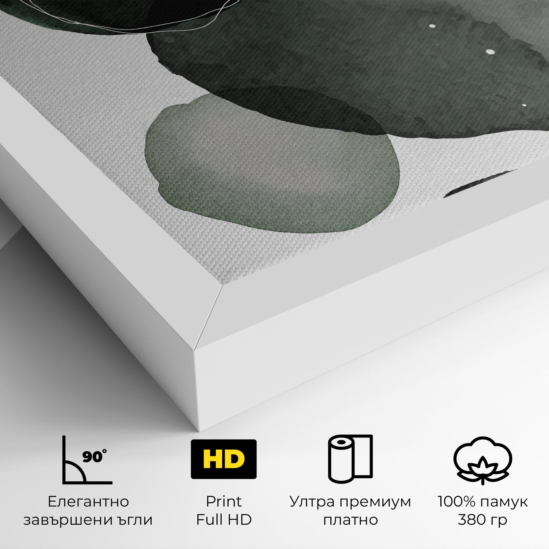 Картина на платно Green Watercolor mockup 4