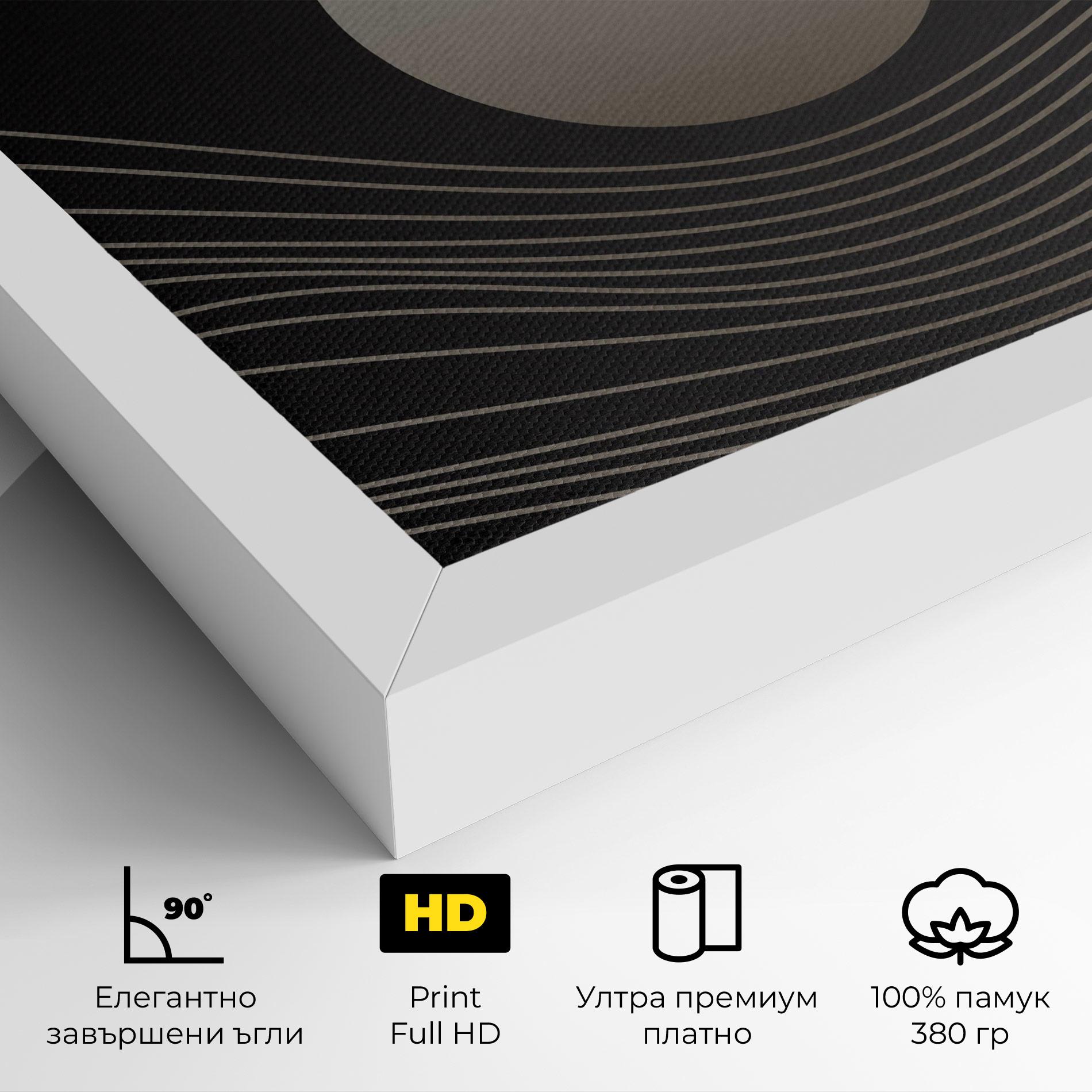 Картина на платно Grey Moon mockup 4