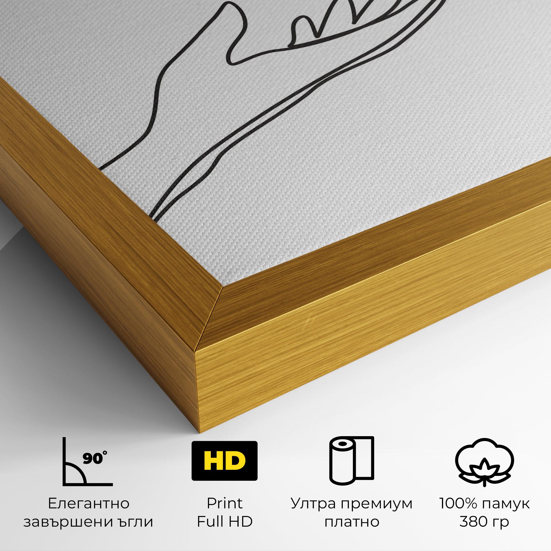 Картина на платно Hands Reaching mockup 4