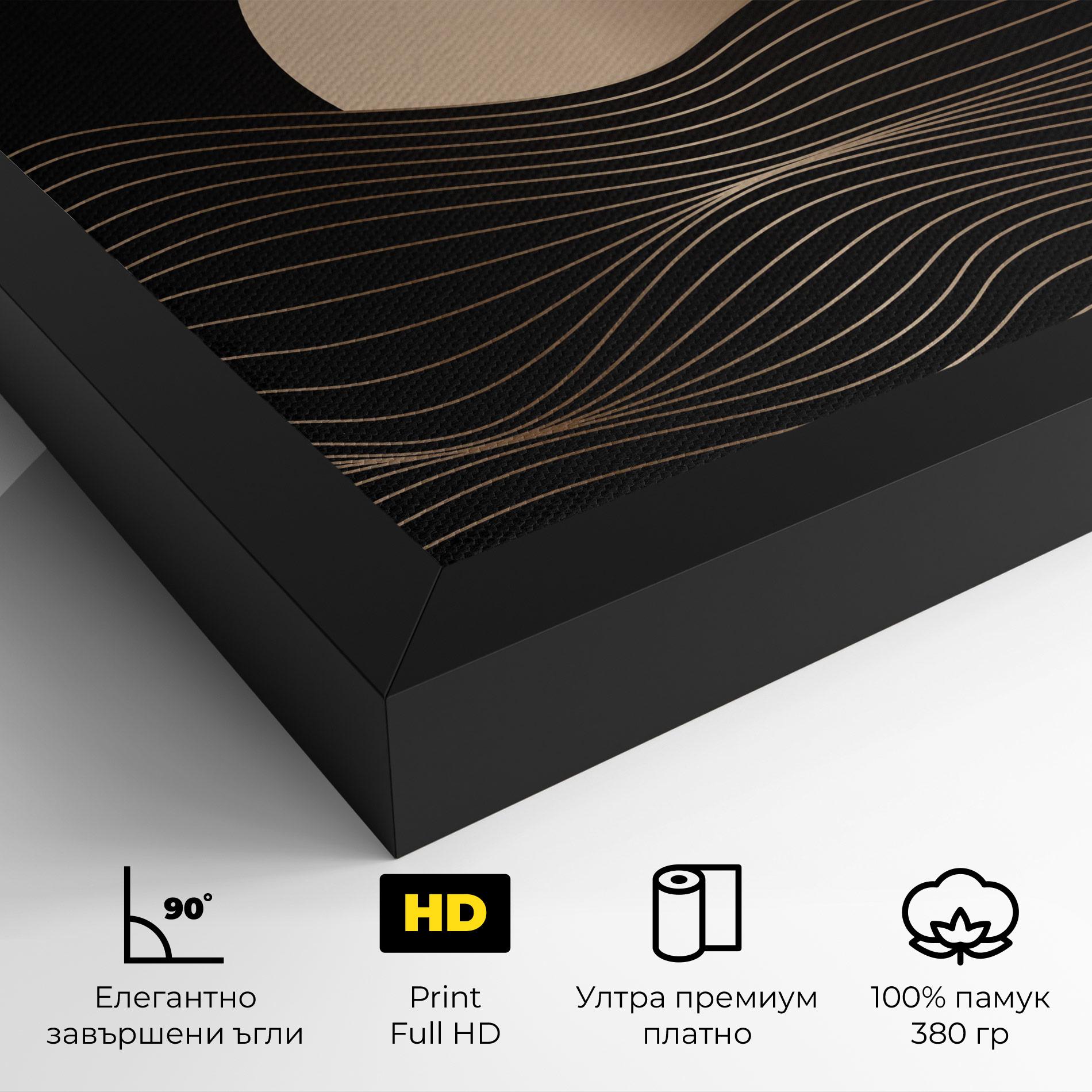 Картина на платно Cream Moon mockup 4