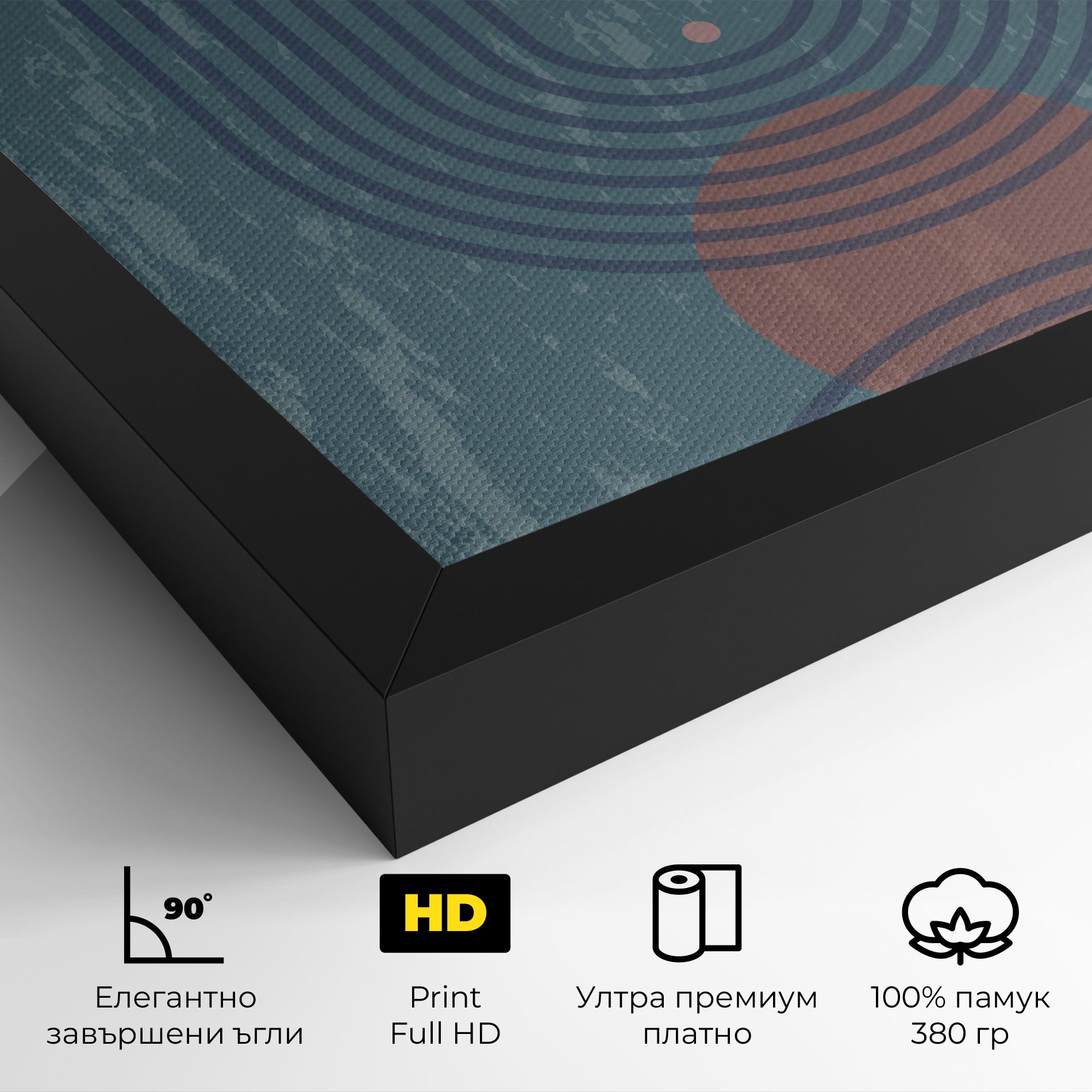 Pink Circle On Blue mockup 4