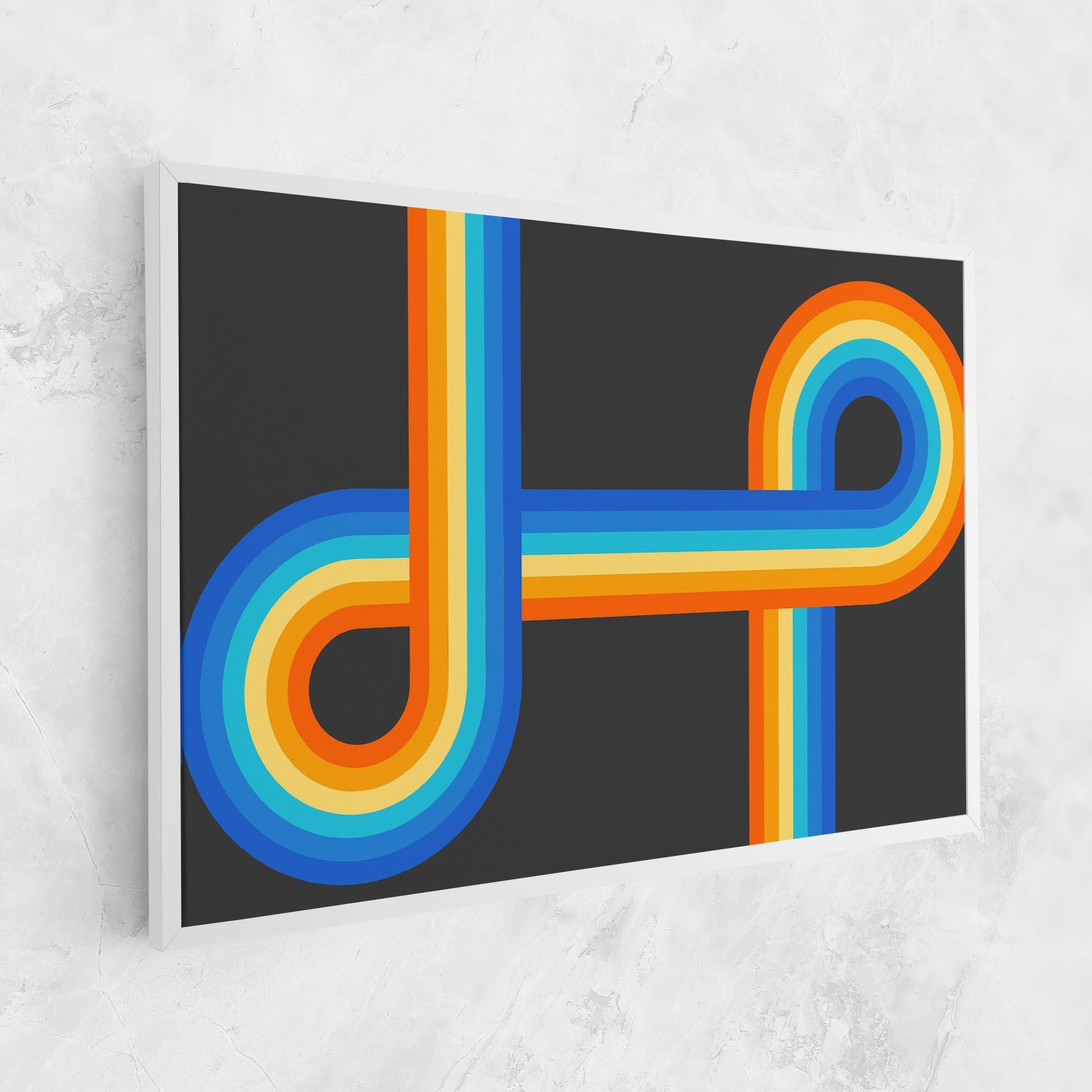 Картина на платно Vintage Ranbow mockup 1